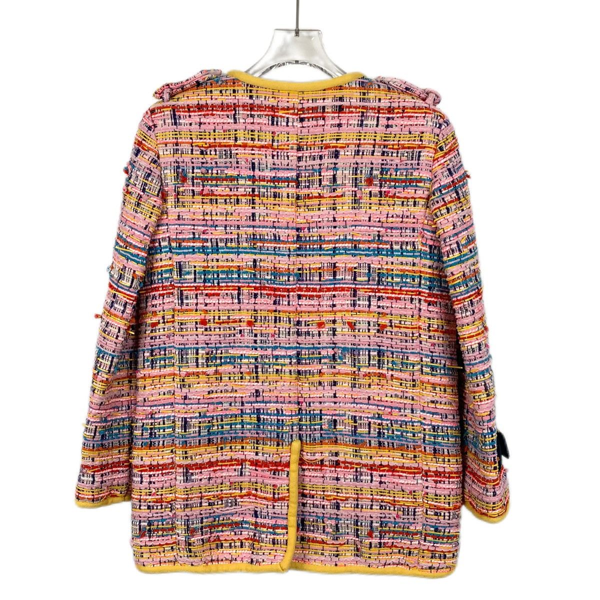 Chanel Chanel Pink Rainbow Woven Tweed Dress Set K26WX Size XXS / US 00 / IT 34 - 4 Thumbnail