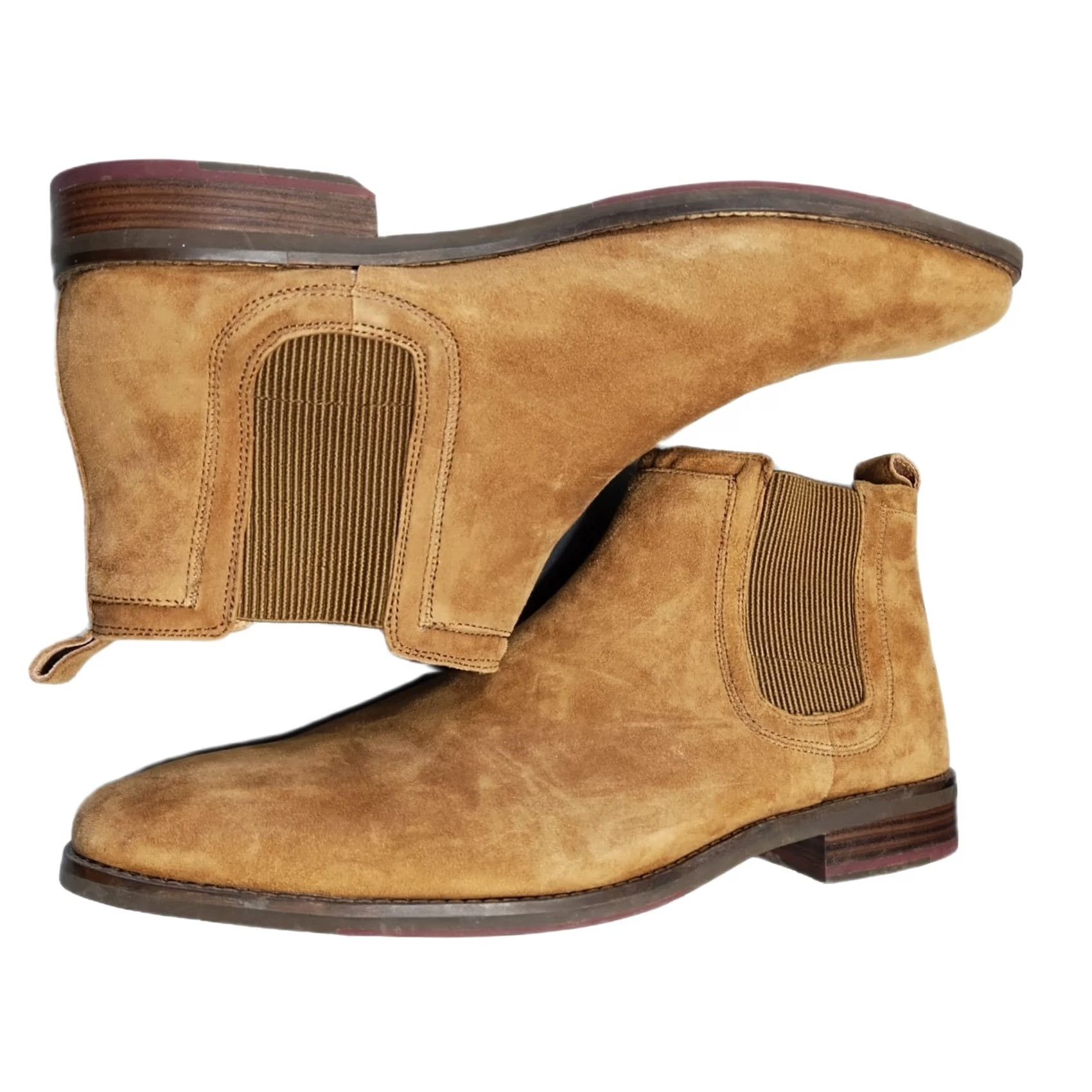 Vintage Mark Nason Chelsea Boots Mens Size 11.5 Brown Leather Almond Toe Slip On 68933 - Pre-Owned Size US 11 / EU 44 - 2 Thumbnail