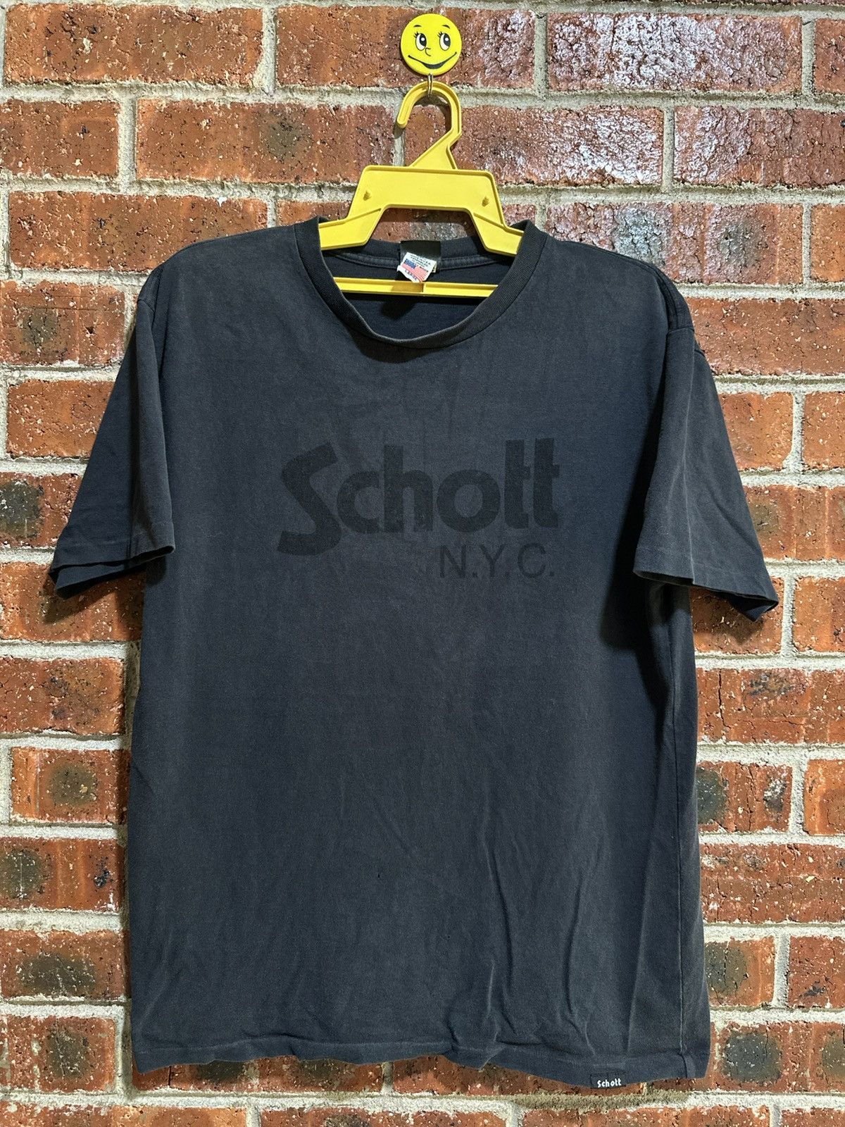 Schott × Vintage Vintage Schott N.Y.C Faded Tee Size US L / EU 52-54 / 3 - 1 Thumbnail
