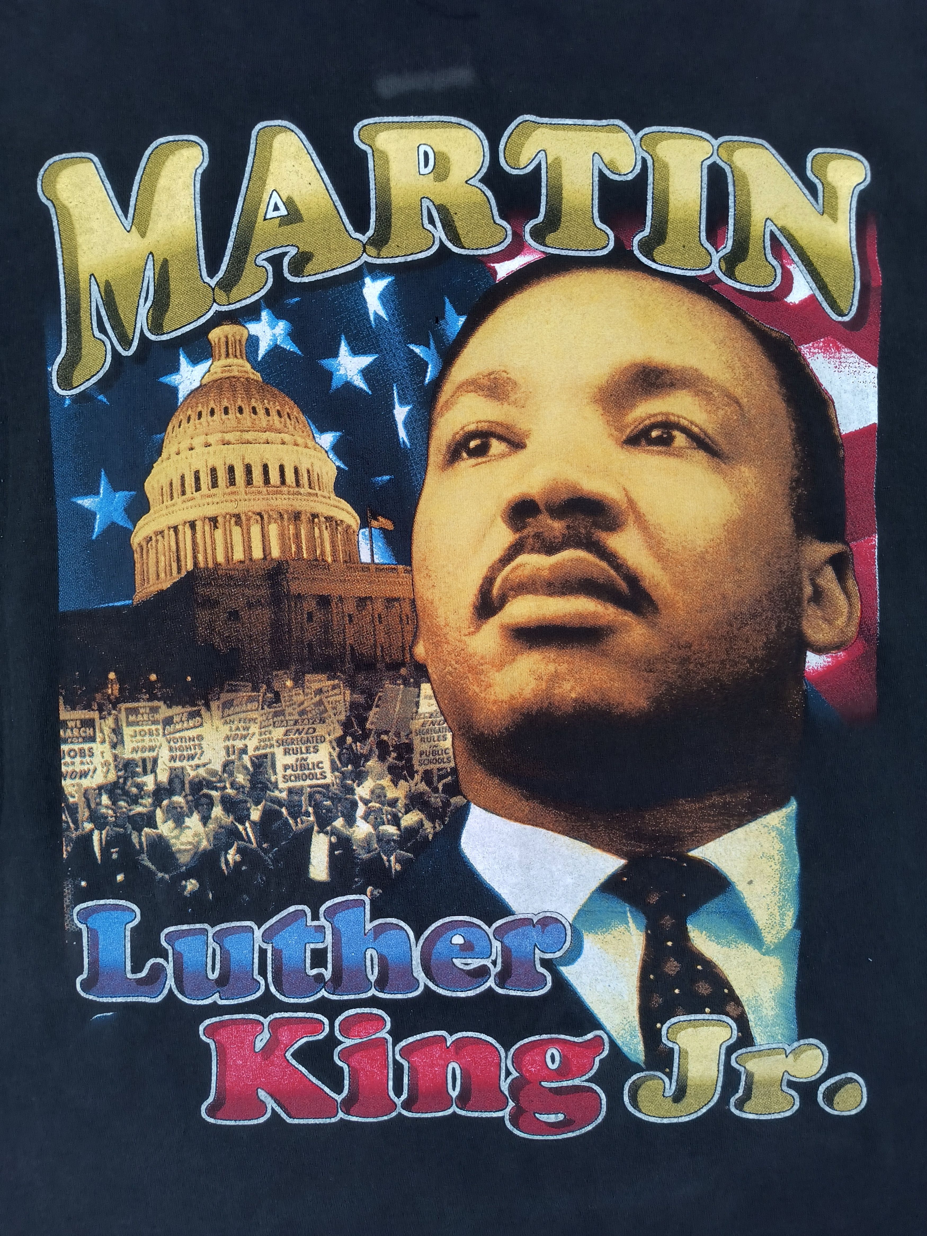 Rap Tees Vintage AOP Martin Luther King Jr. & Malcom X tee Size US XXL / EU 58 / 5 - 1 Thumbnail