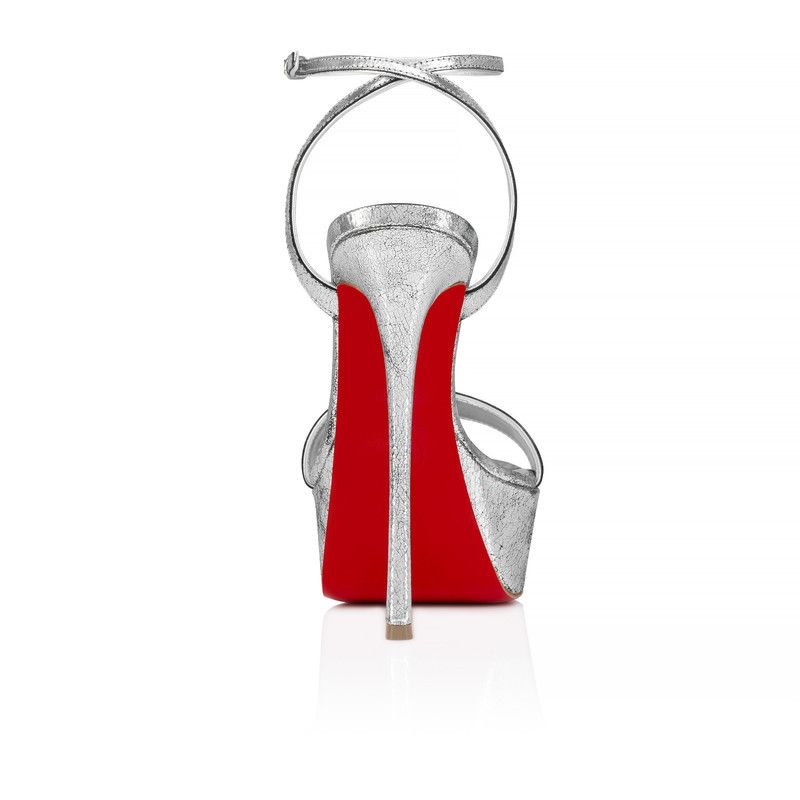 Christian Louboutin os11x0526 Loubi Queen Alta 150mm Sandals in Silver Size US 11 / IT 41 - 3 Thumbnail