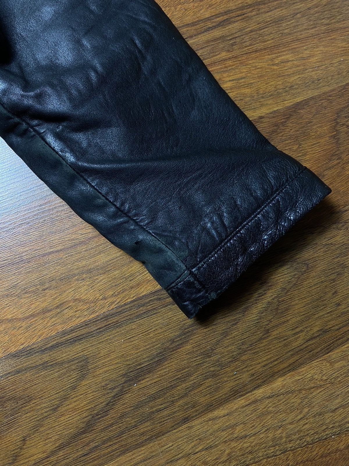 Leather Futuristic Vintage Japanese Style Flamingo Leather Jacket Size M / US 6-8 / IT 42-44 - 6 Thumbnail