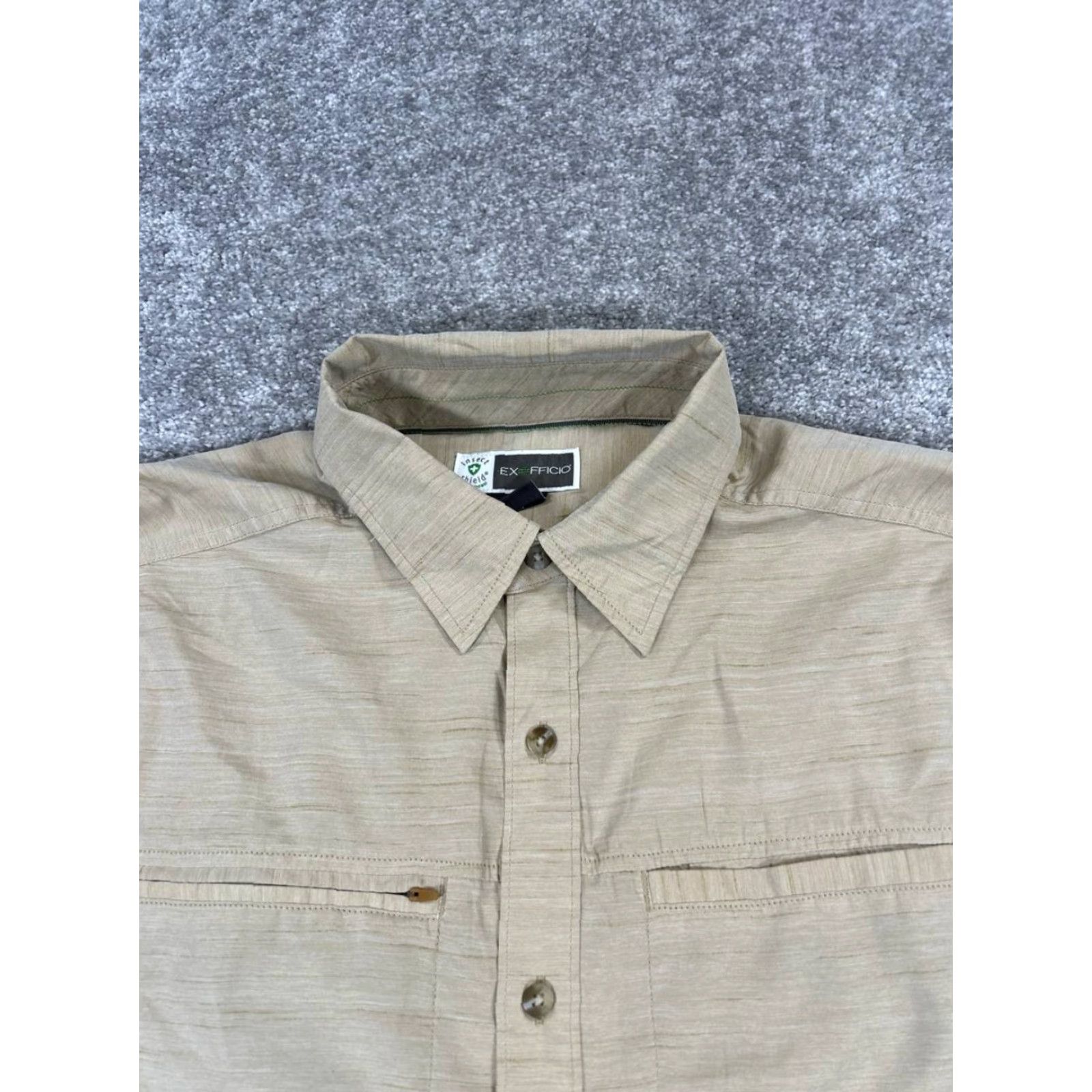 ExOfficio EX FFICIO Shirt Mens M Brown Button Up Size US M / EU 48-50 / 2 - 2 Thumbnail