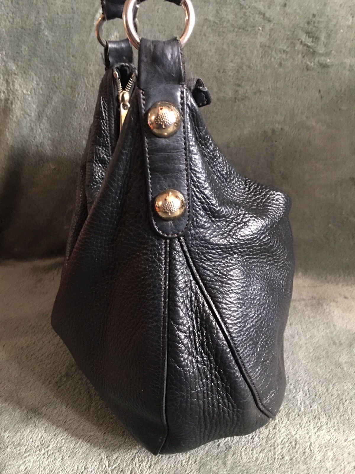 Mulberry Mulberry Daria Black Leather Shoulder Hobo Bag Size ONE SIZE - 3 Thumbnail