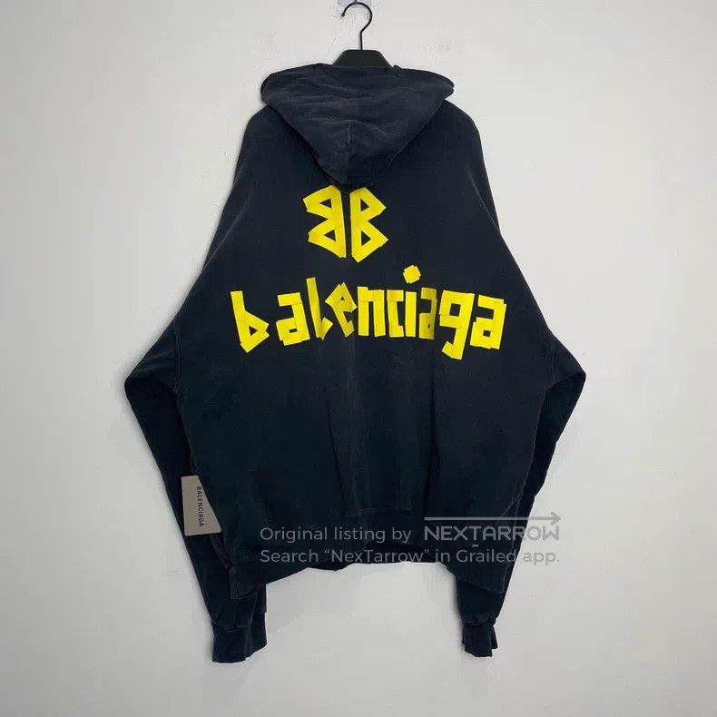 Balenciaga Balenciaga Masking Tape Print Sweatshirt Size US XL / EU 56 / 4 - 2 Thumbnail