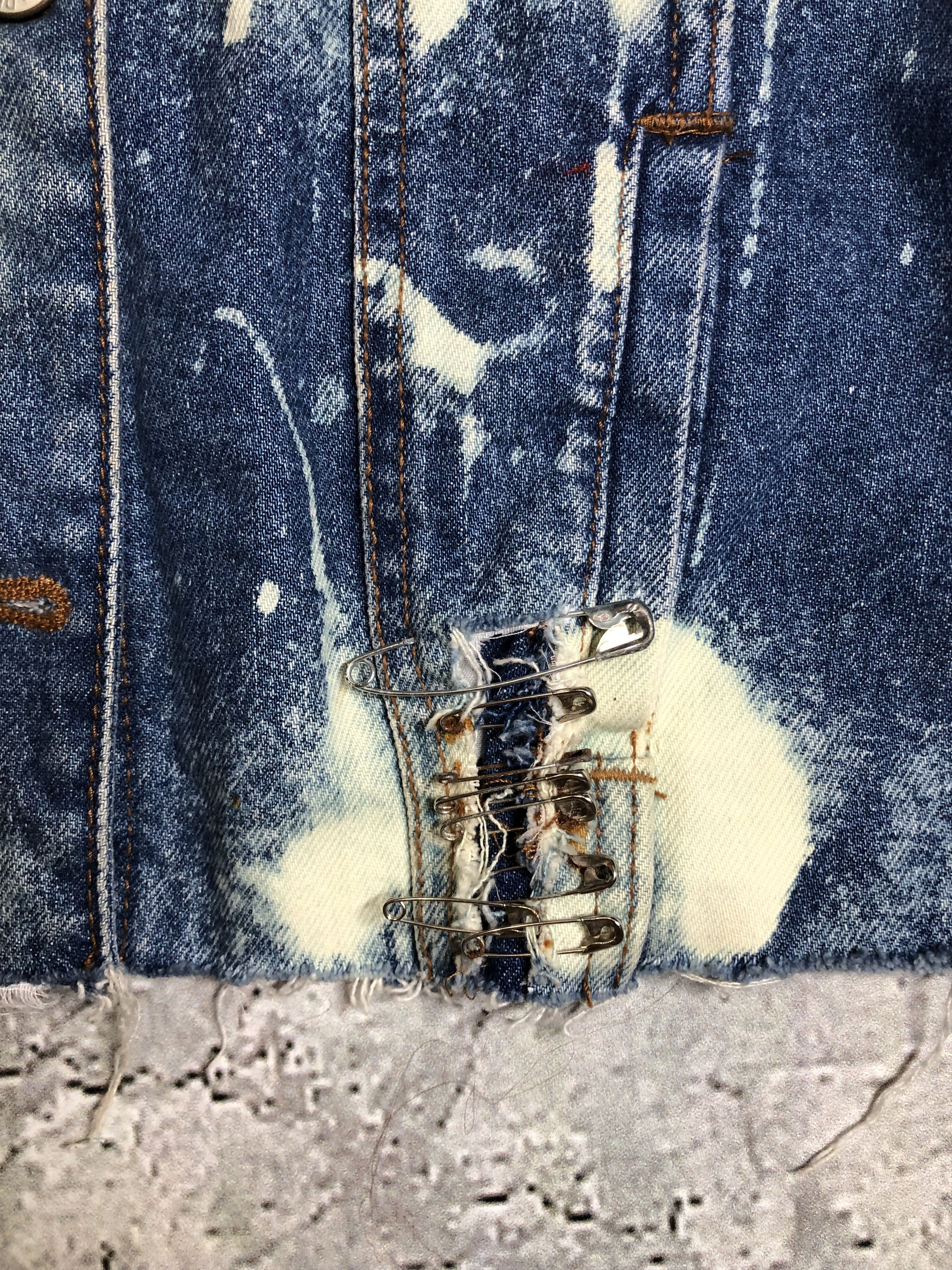 Hysteric Glamour Vintage Distressed Denim Jaket Size XXS / US 00 / IT 34 - 6 Thumbnail
