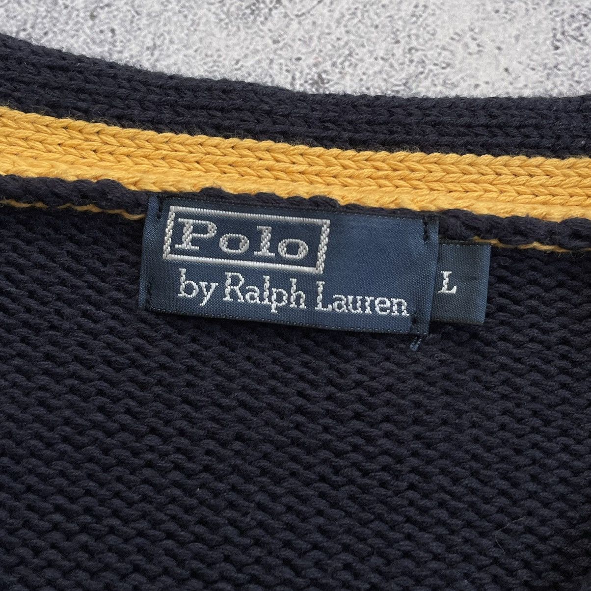 Polo Ralph Lauren Vintage Ralph Lauren Polo Cotton Navy Blue Sweater Elbow Size US L / EU 52-54 / 3 - 9 Thumbnail