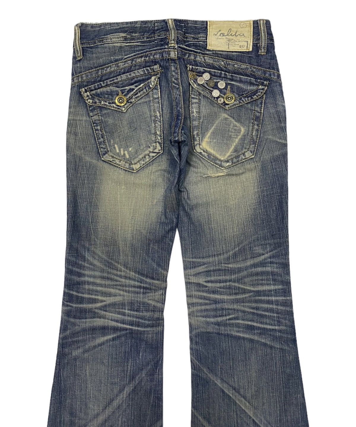 If Six Was Nine 🔥FLARE JEANS LOLITA LOW RISE DISTRESSED FLARE DENIM JEANS Size US 30 / EU 46 - 6 Thumbnail