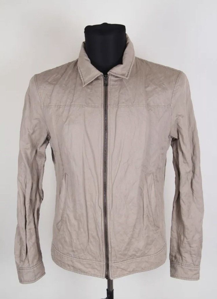 image of Prada Cotton Metallic Detail Beige Light Jacket, Men's (Size Medium)