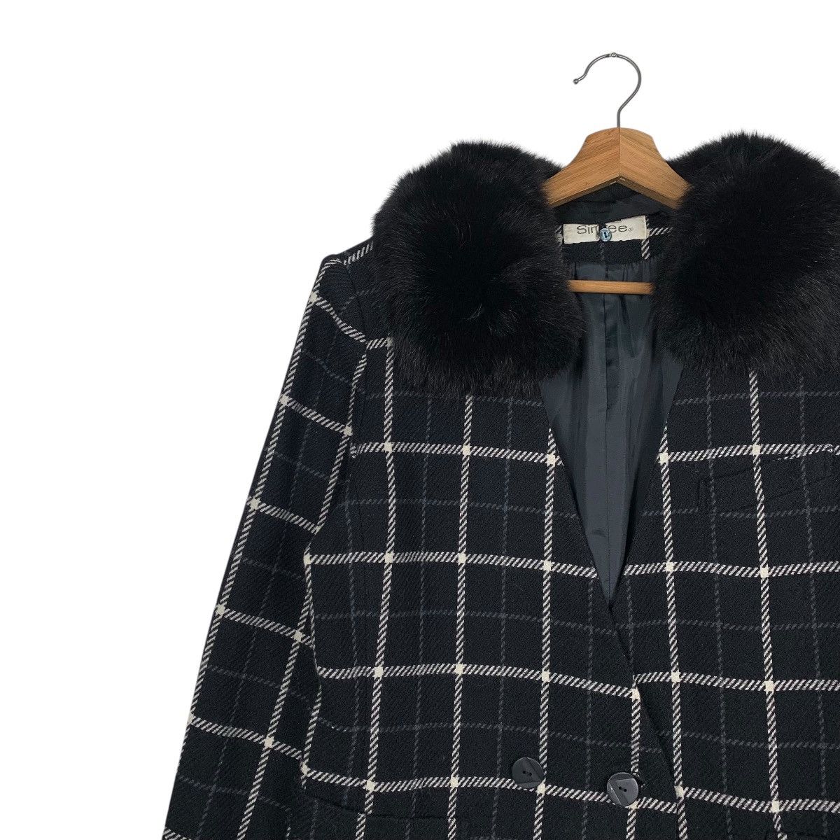 Japanese Brand Japanese Brand Simree Checkered Double Breasted Wool Jacket Size M / US 6-8 / IT 42-44 - 6 Thumbnail
