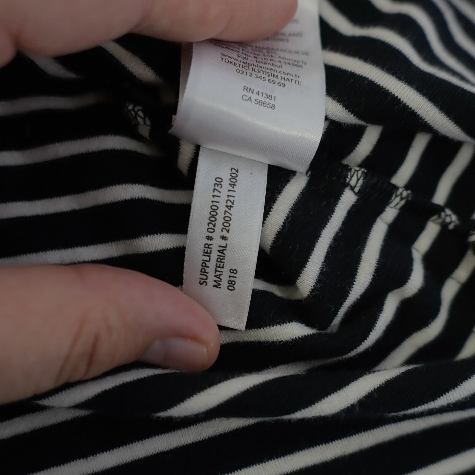 Lauren Ralph Lauren Lauren Ralph Lauren XL Black White Striped Top / Shirt Cotto Size XL / US 12-14 / IT 48-50 - 6 Thumbnail