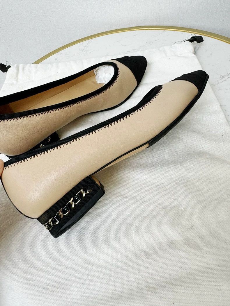 Chanel Chanel Flats with Black Cap Toe Design -2505 Size US 6 / IT 36 - 4 Thumbnail
