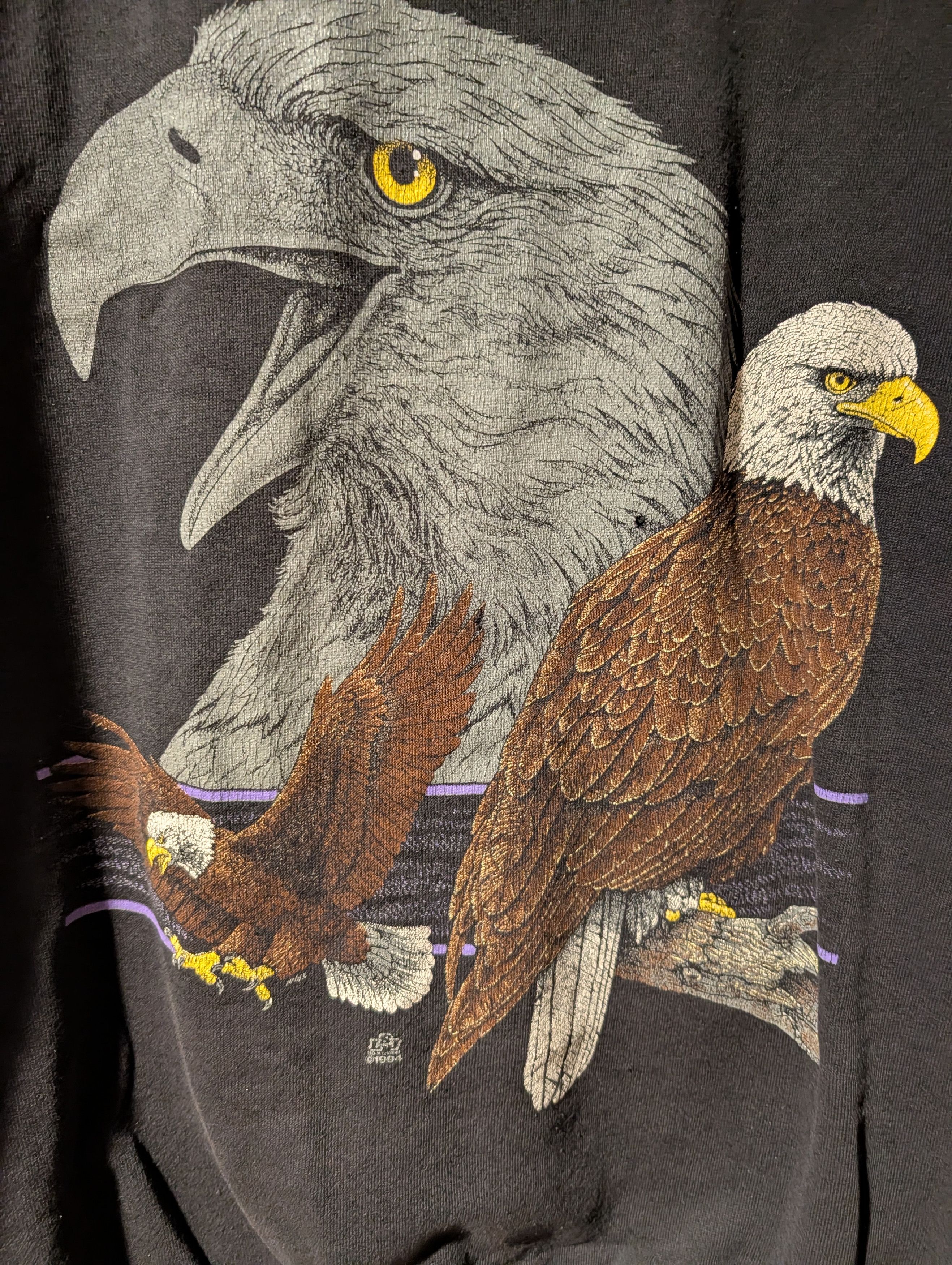 Arts & Science Vtg 1994 Cotton Grove Bald Eagle Crewneck Sweatshirt Size US L / EU 52-54 / 3 - 2 Thumbnail