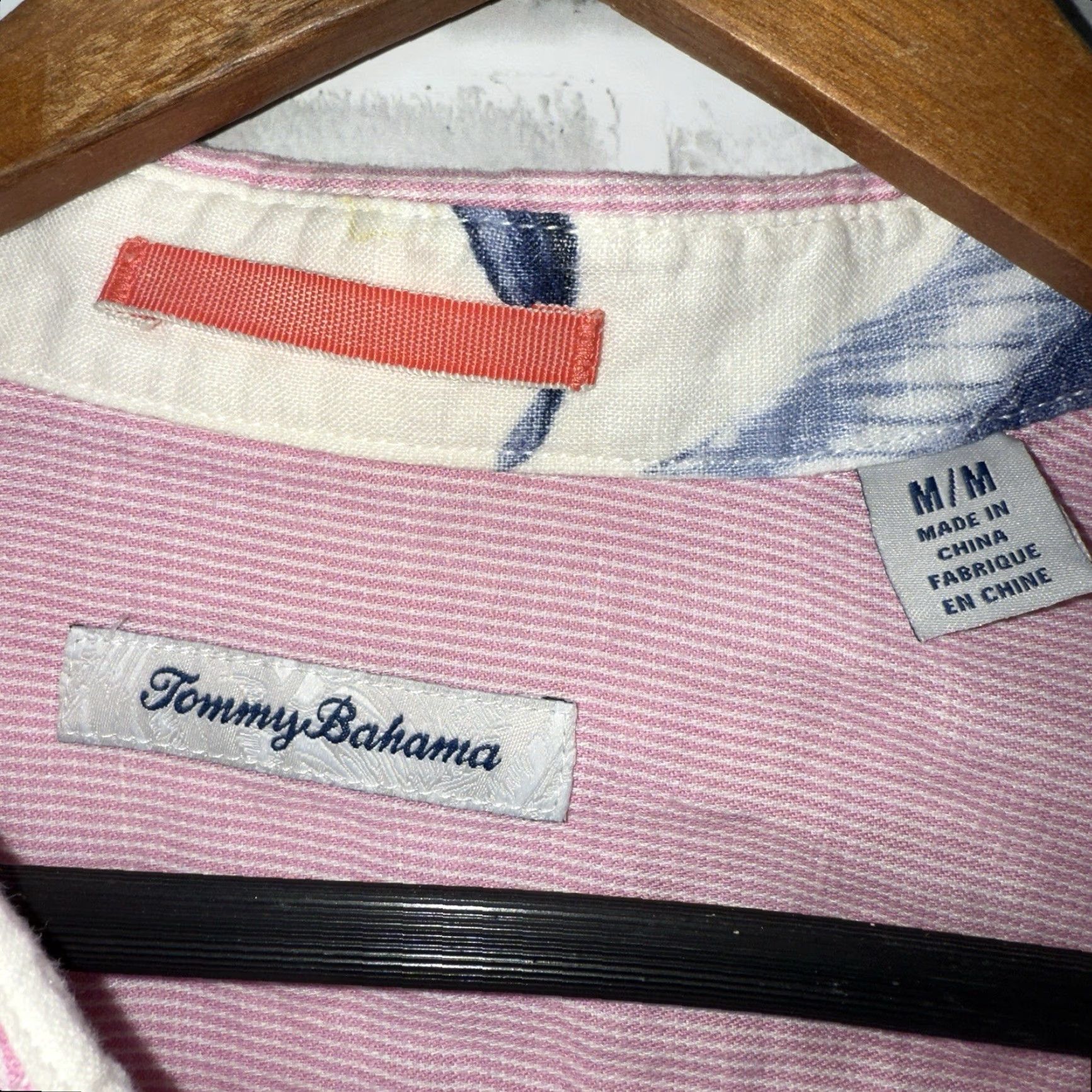 Tommy Bahama VINTAGE Tommy Bahama Pink Linen Long Sleeve Button-Up Shirt M Mens Size US M / EU 48-50 / 2 - 4 Thumbnail
