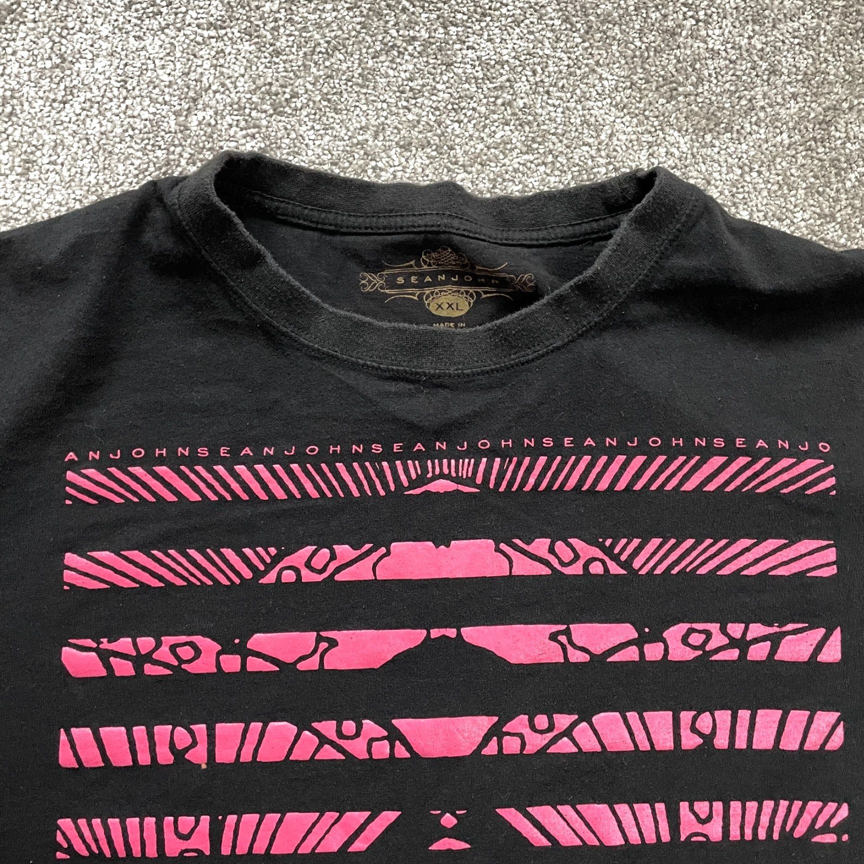 Sean John VINTAGE Sean John Graphic T-Shirt Men 2XL Black Crew Neck Cotton Short Sleeve Y2K Tee Mens Size US XXL / EU 58 / 5 - 3 Thumbnail