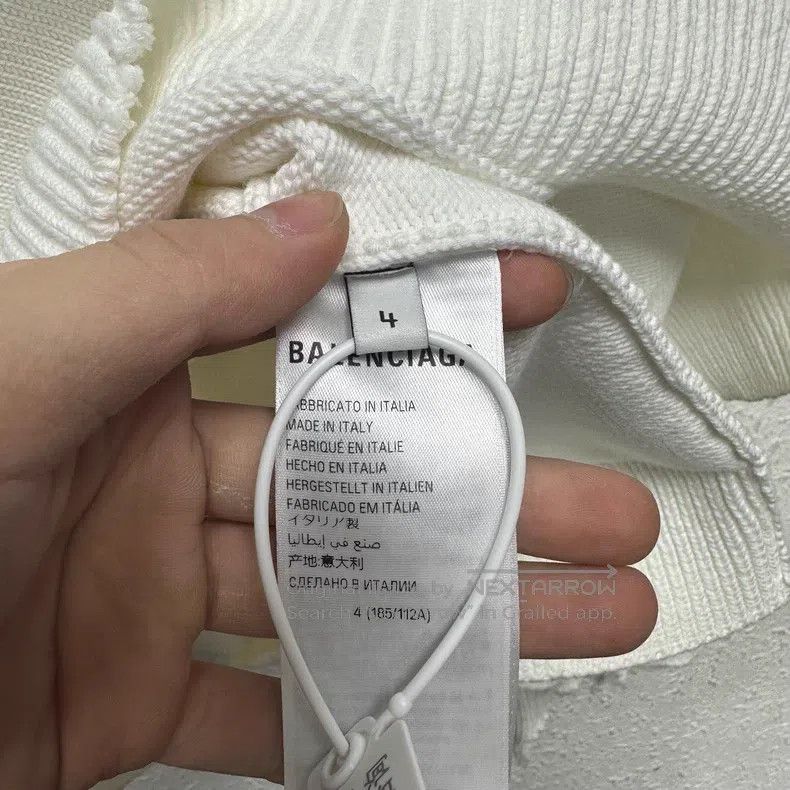 Balenciaga Balenciaga Front Relief Wave Logo 3D Embroidered Destroyed Size US XL / EU 56 / 4 - 4 Thumbnail