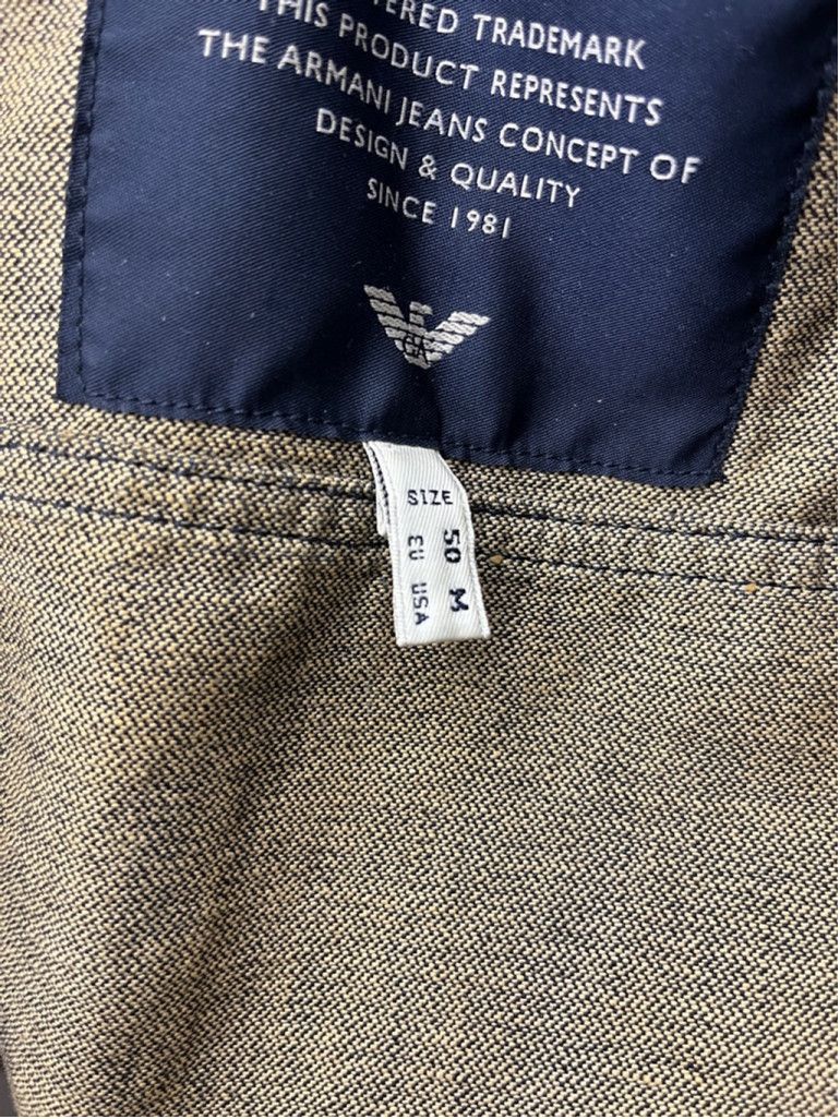 Armani Armani Indigo Denim Jacket w/ Plaid Lining – Size M (EU 50) Size L / US 10 / IT 46 - 11 Thumbnail