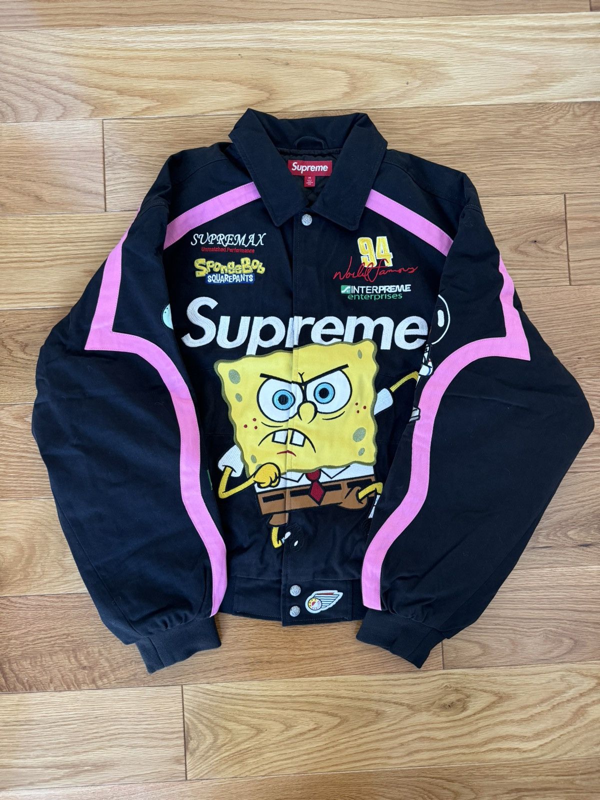 Supreme SpongeBob SquarePants Jeff Hamilton Racing Jacket