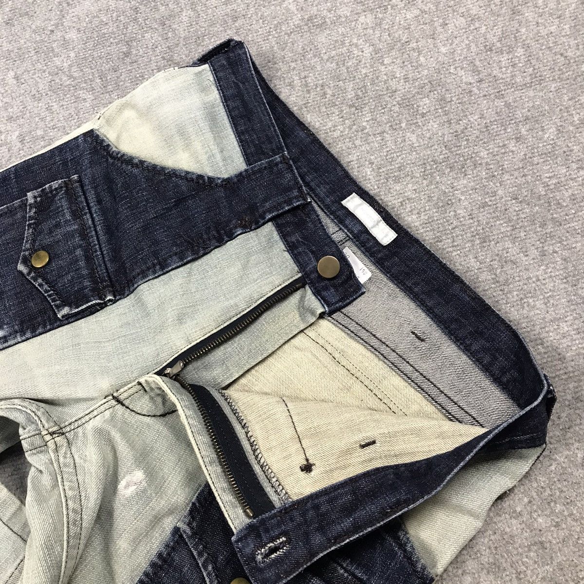 Number (N)ine NUMBER NIME LIGHT DENIM BUSHPANTS DISTRESS JEANS Size US 30 / EU 46 - 17 Thumbnail