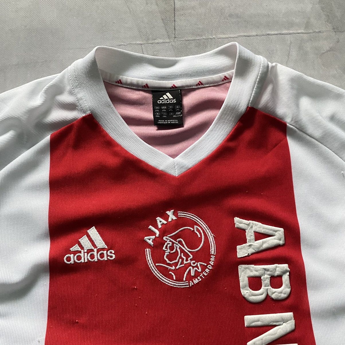 Adidas 2003 Adidas Ajax Blockcore Soccer Jersey Shirt Size US XXL / EU 58 / 5 - 2 Thumbnail