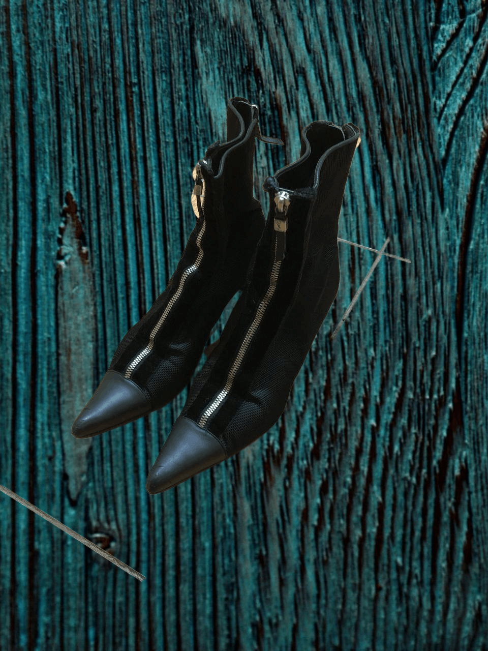 Yves Saint Laurent Vintage Yves Saint Laurent Signature Ankle Boots Size US 9.5 / IT 39.5 - 1 Thumbnail