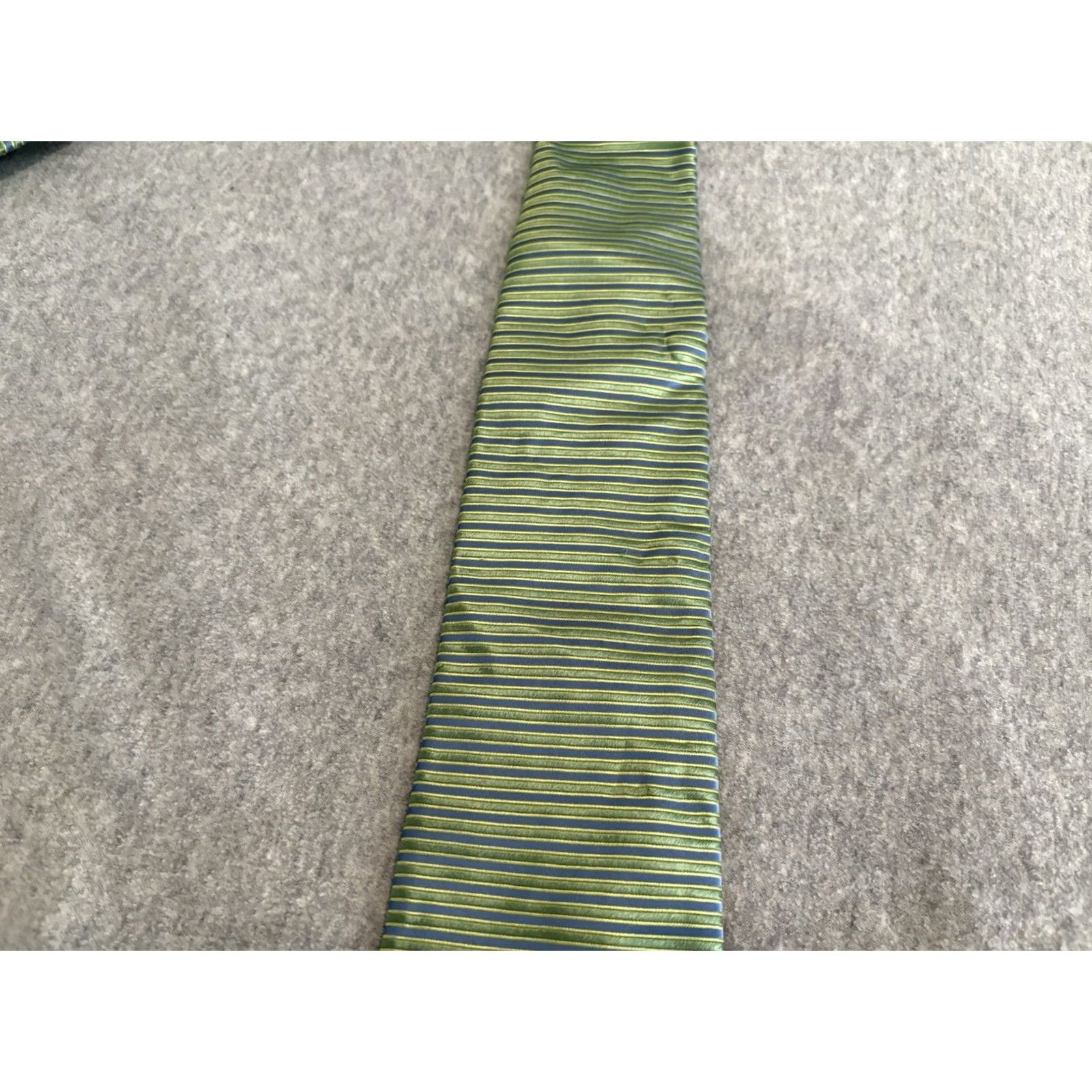 Robert Talbott Robert Talbott Chelsea Silk Tie Green Striped Men Tie 57-60in Silk Classic Length Mens Size ONE SIZE - 4 Thumbnail