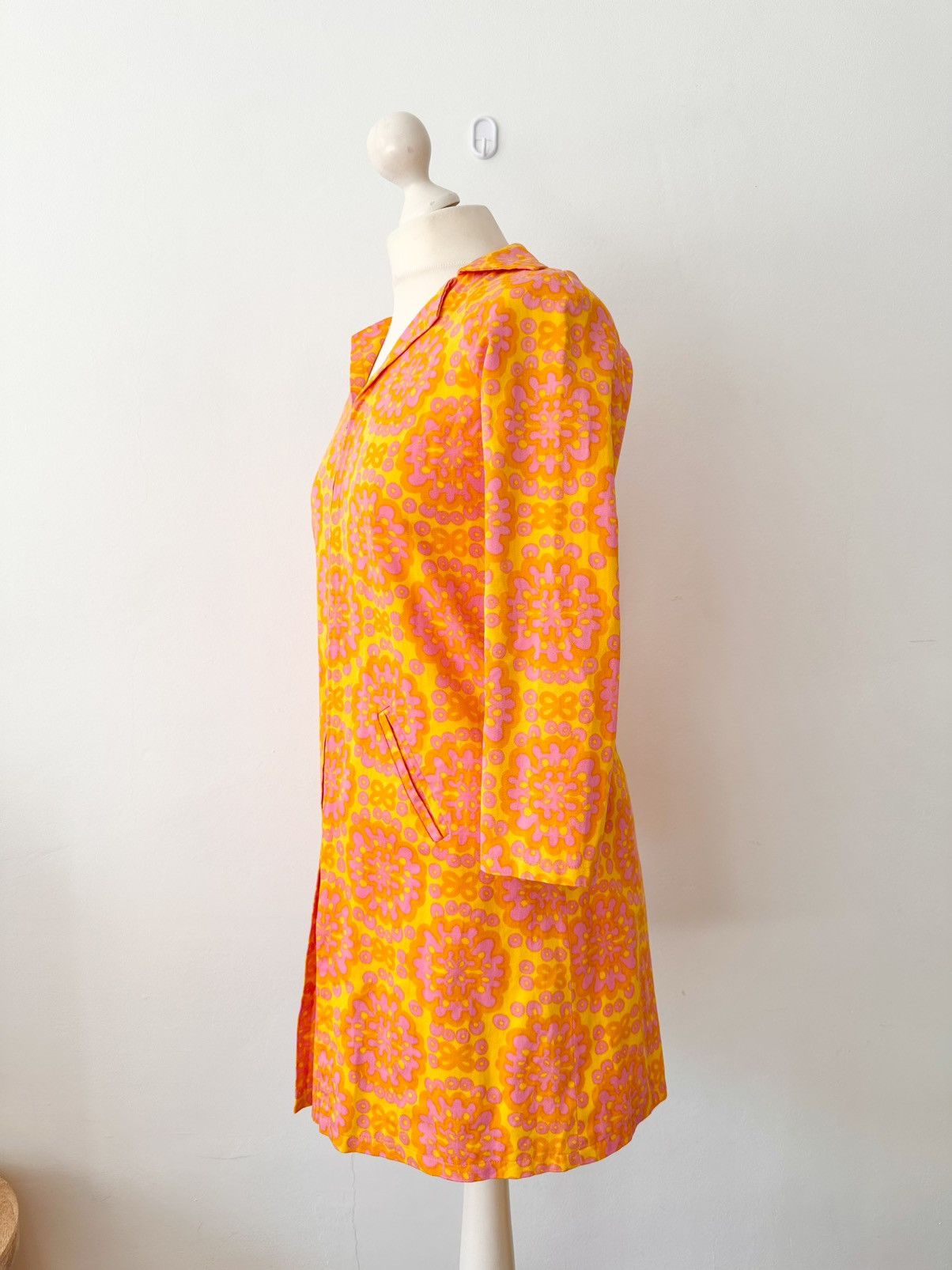 Vintage 60s Finnish Vintage Dress – Psychedelic, Kiitolon Zipper Size S / US 4 / IT 40 - 3 Thumbnail