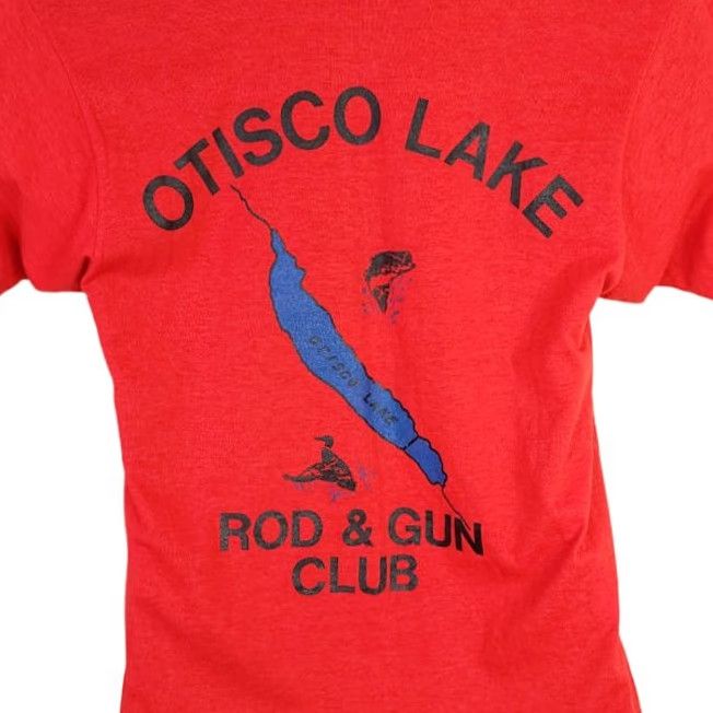 Vintage VINTAGE Otisco Lake Rod & Gun Club T Shirt Mens Size Small 80s Fishing USA Red Cotton Blend Screen Stars Size US S / EU 44-46 / 1 - 2 Thumbnail