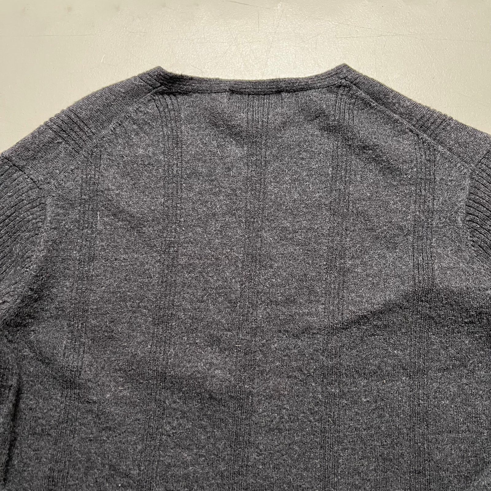 Alfani Alfani Sweater Womens M Gray Merino Wool Mark Ribbed V-neck Size US M / EU 48-50 / 2 - 7 Thumbnail