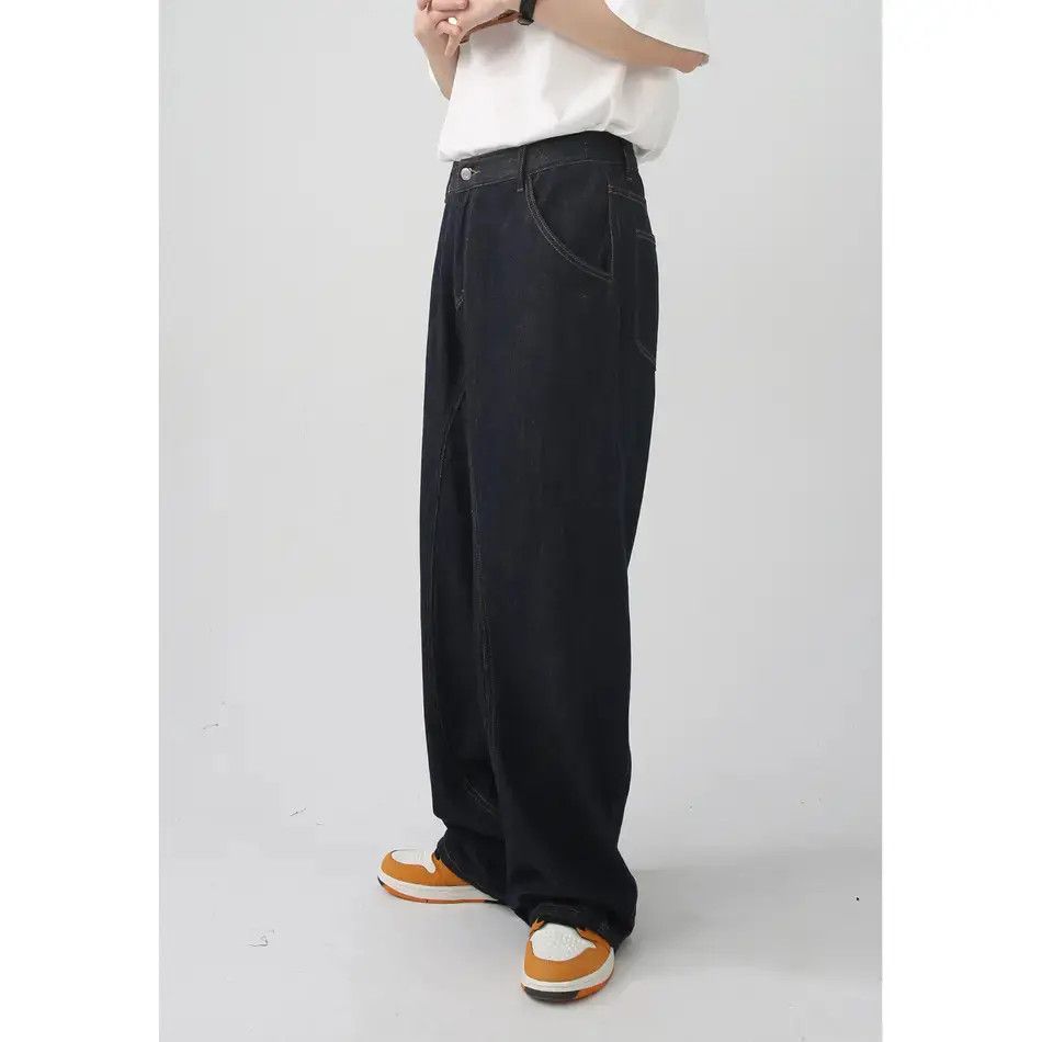 Japanese Brand Retro loose straight leg casual jeans Size US 32 / EU 48 - 2 Thumbnail