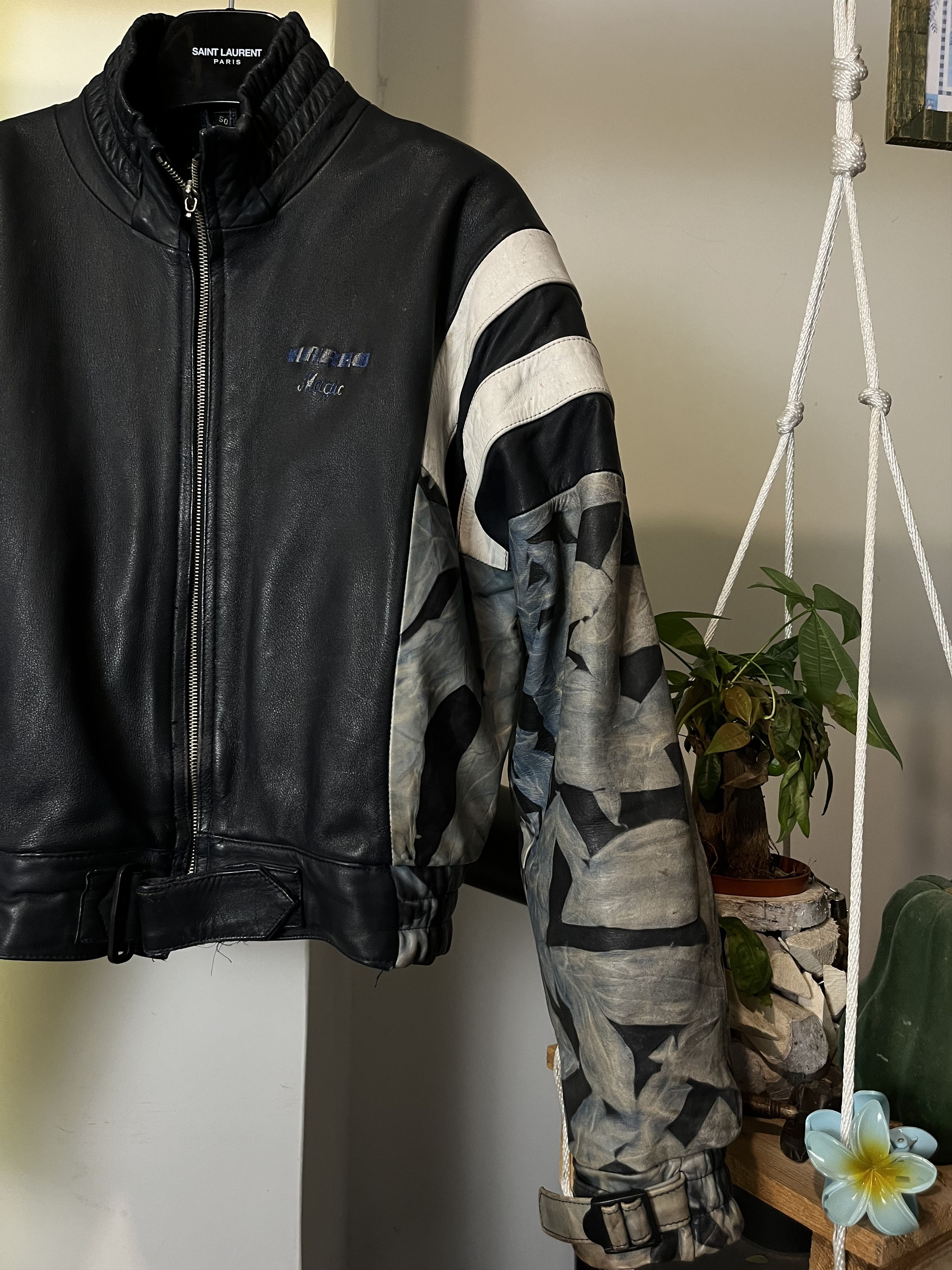 Vintage Vintage 80s Harro Magic Bike Real Leather Jacket Riri Size US M / EU 48-50 / 2 - 5 Thumbnail