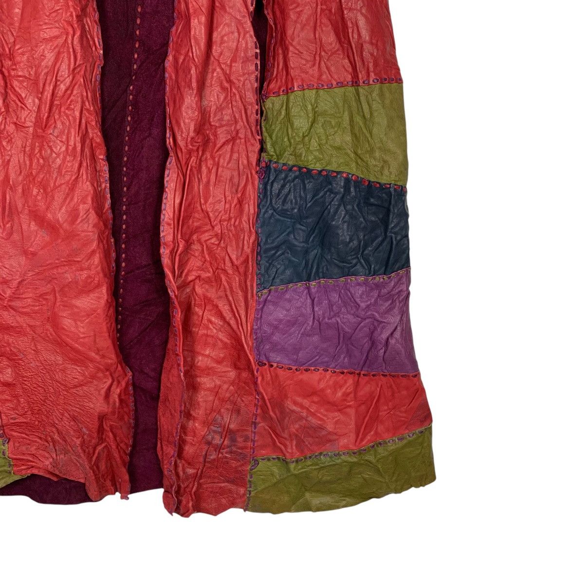 Handmade Handmade Patchwork Leather Cape #2165-C95 Size US XXL / EU 58 / 5 - 4 Thumbnail
