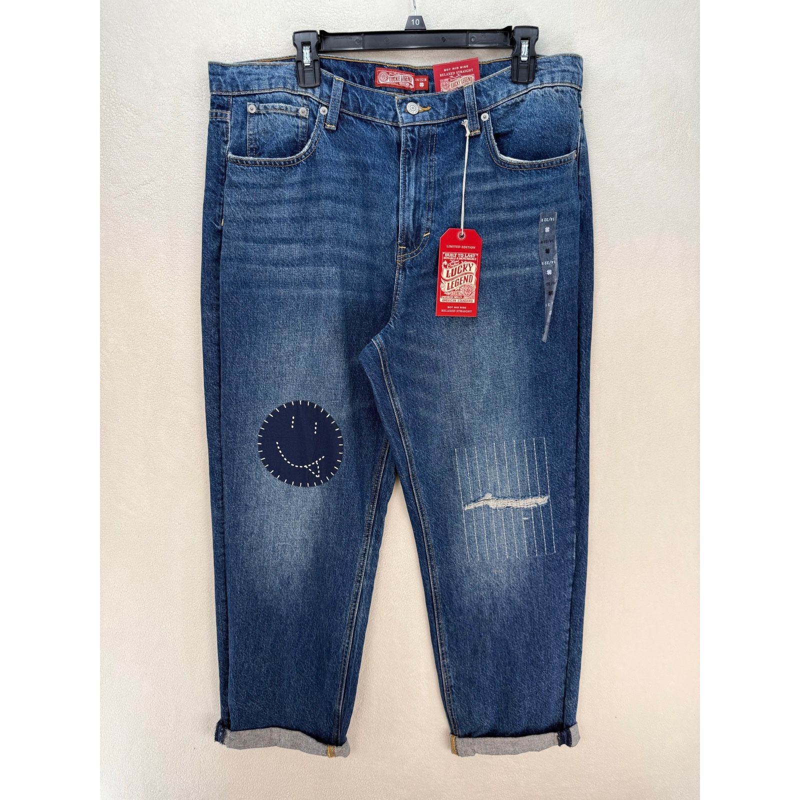 Lucky Brand LUCKY BRAND LEGEND SERIES WOMEN'S 14/32R BOY MID RISE RELAX Size 36" / US 14 / IT 50 - 1 Thumbnail