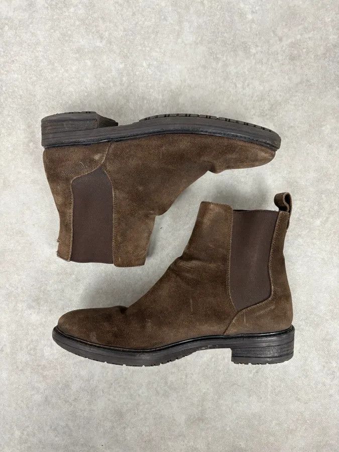 Moschino 2000s Moschino Brown Suede Leather Boots Size US 8.5 / EU 41-42 - 4 Thumbnail