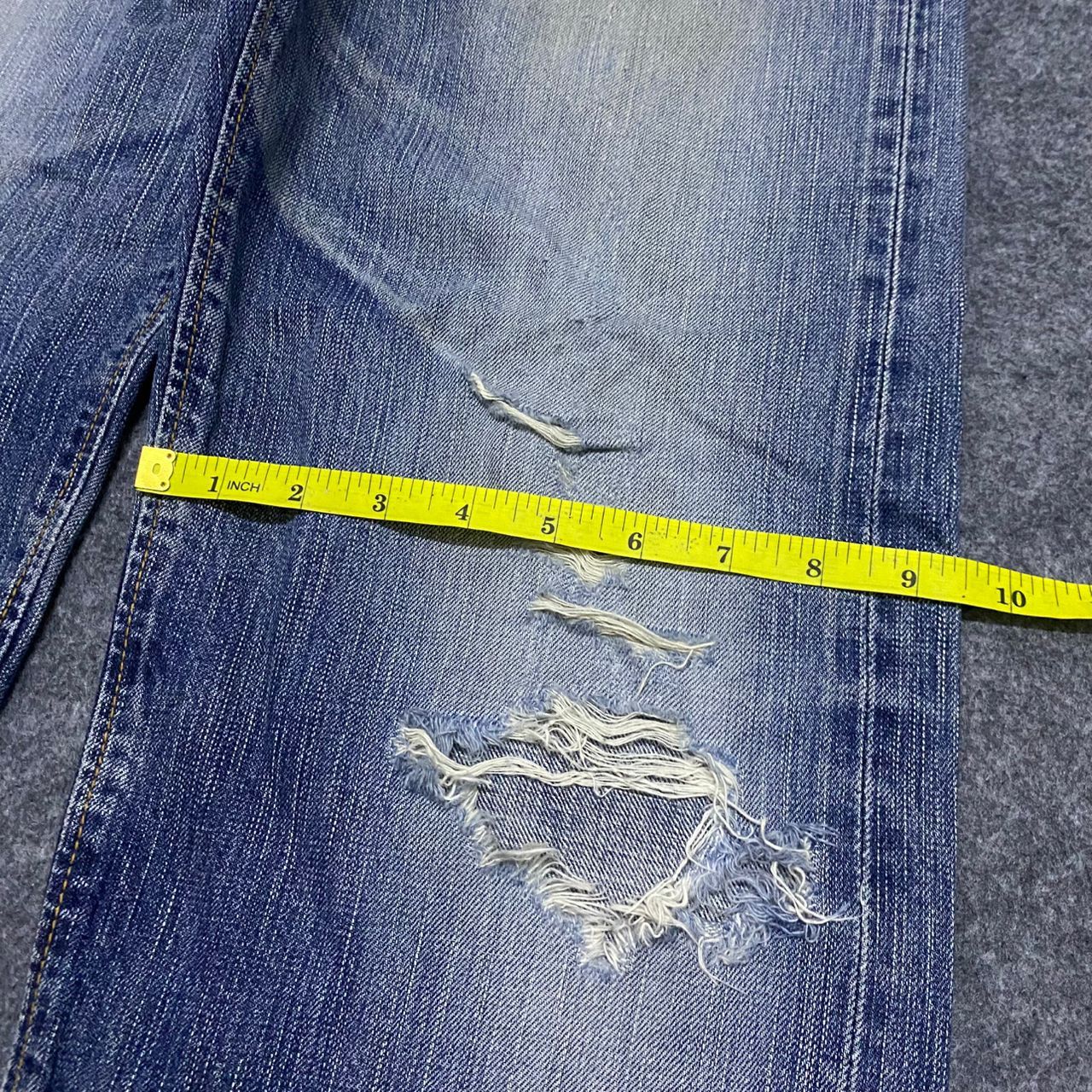 If Six Was Nine Vintage Edwin Selvegde Redline Distressed denim Size US 29 - 6 Thumbnail