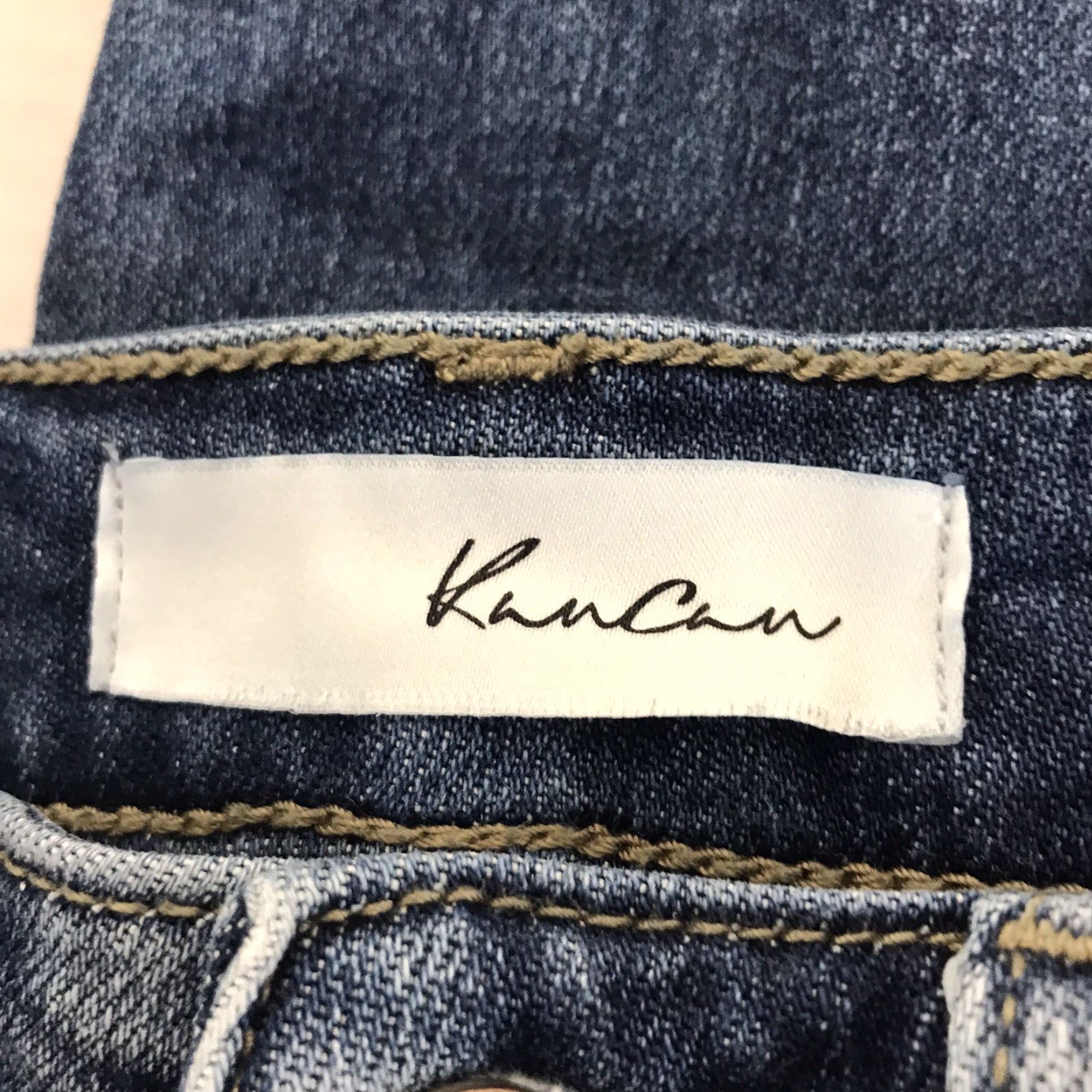 Vintage VINTAGE? No. KanCan Jeans Distressed Cuffed Ankle Jeans Womens Size 5/26 Denim Blue 26x24 Regular Stretch 5-Pocket Hipster Pattern Jeans Size 27" / US 4 / IT 40 - 4 Thumbnail