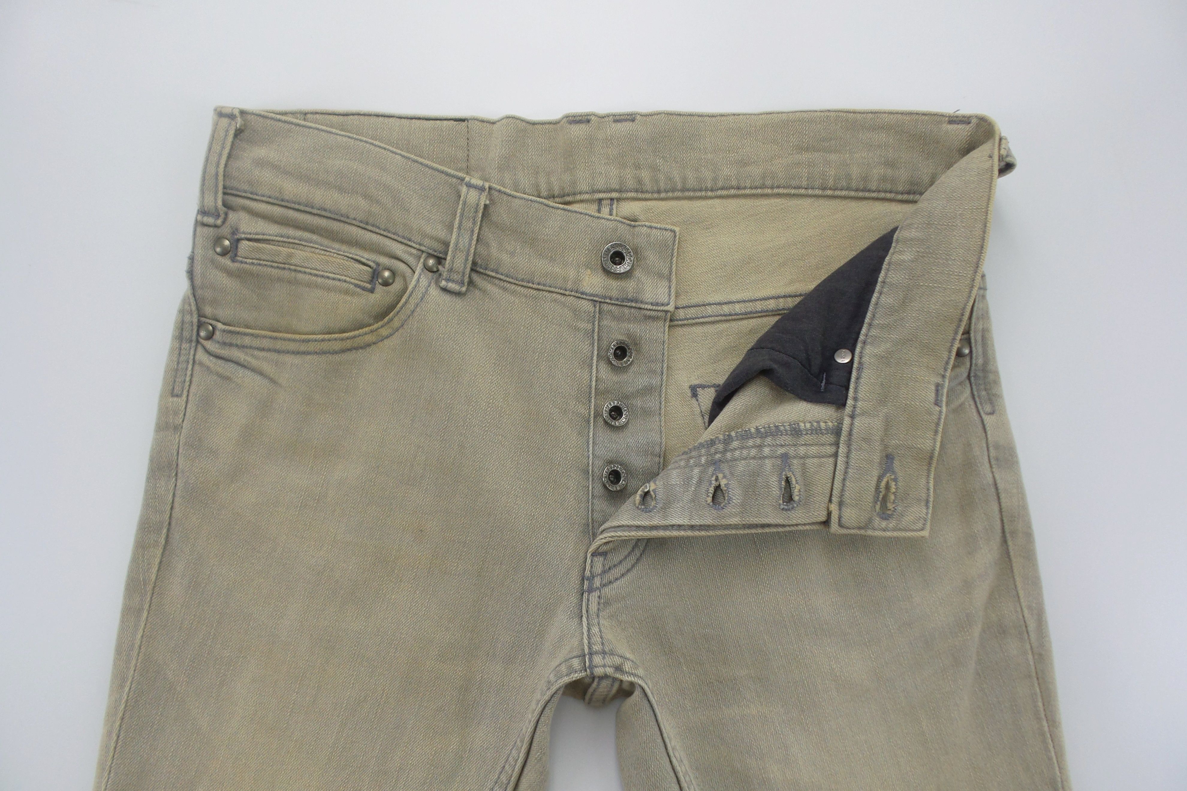 5351 POUR LES HOMMES 5351 Pour Les Hommes Gray Flare Button Fly Jeans W16xL42.5 Size US 32 / EU 48 - 3 Thumbnail