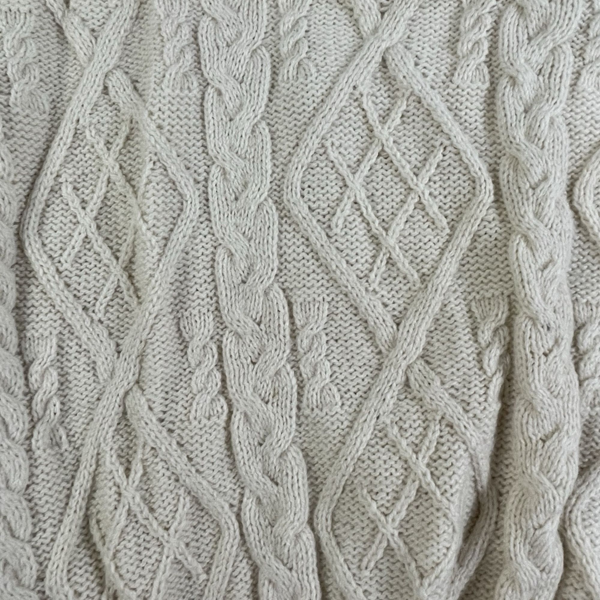 Vintage Vintage Cream Cable Knit Winter Sweater Mens Large Size US L / EU 52-54 / 3 - 2 Thumbnail
