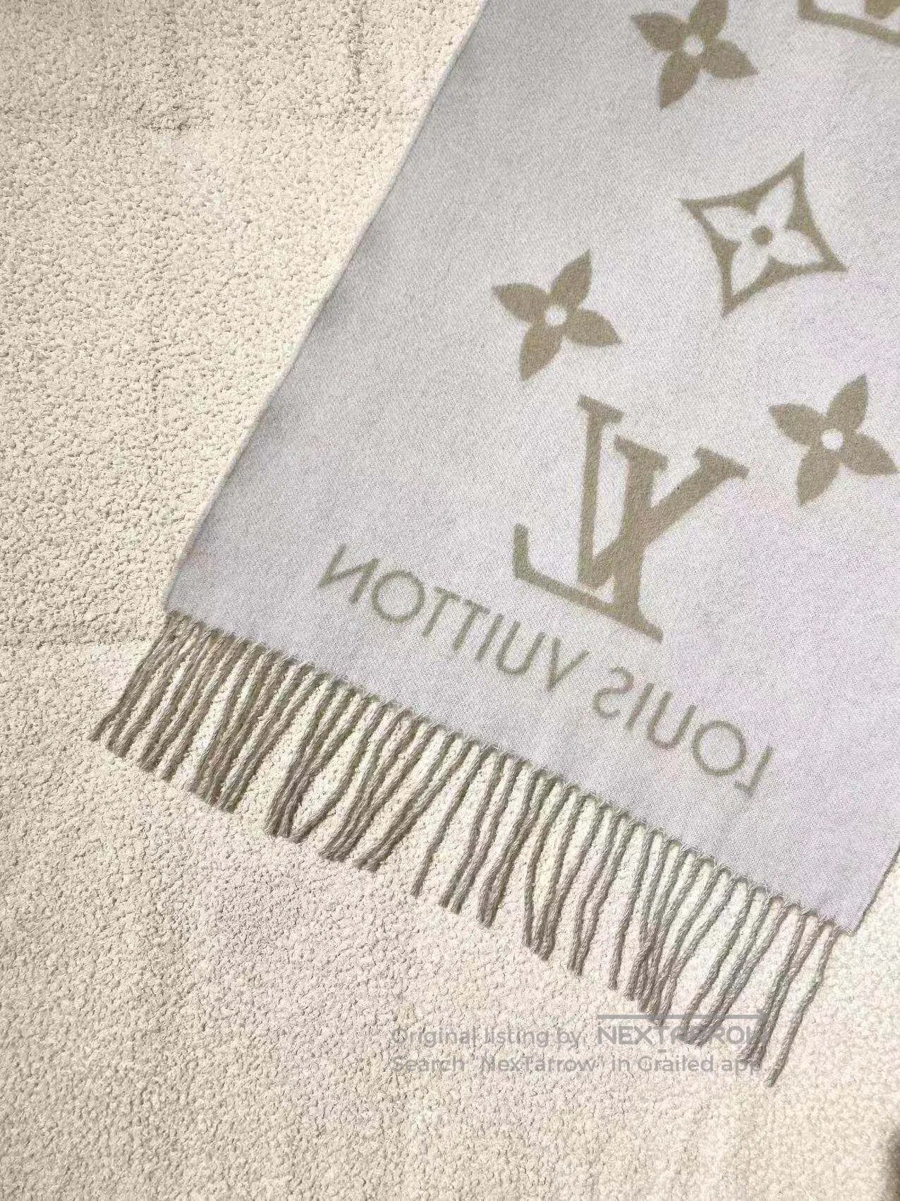 Louis Vuitton Louis Vuitton Presbyon full of printed cashmere scarf| Size ONE SIZE - 4 Thumbnail