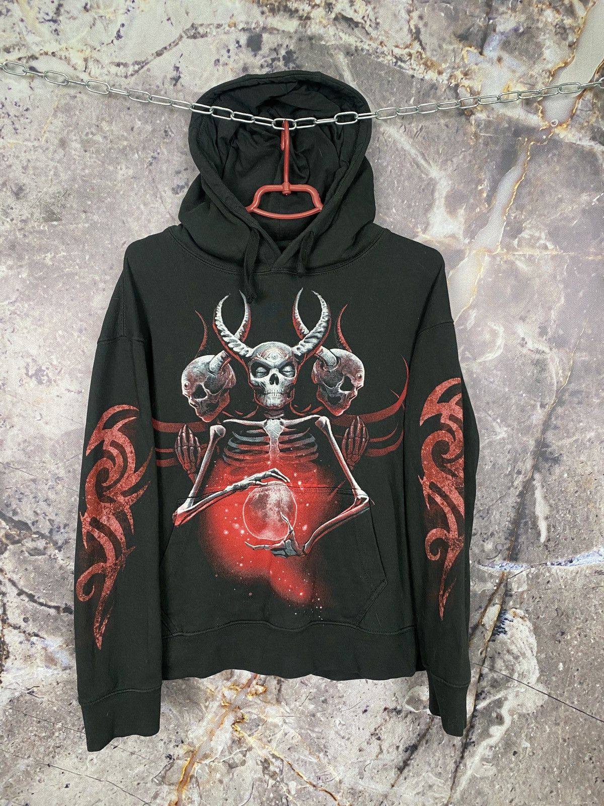 Band Tees Men’s Spiral Skeleton Hoodie Rare Vintage Size Large Size US M / EU 48-50 / 2 - 1 Thumbnail