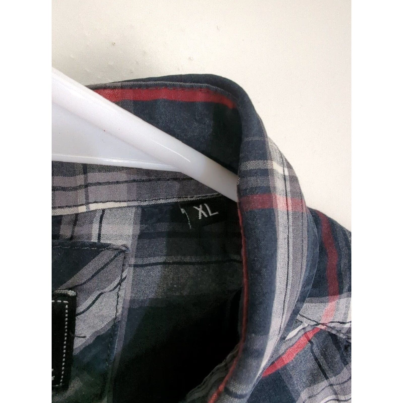 Vintage 7 Diamonds Mens XL Pearl Snap Western Shirt Long Sleeve Black Plaid Embroidered Size US XL / EU 56 / 4 - 4 Thumbnail