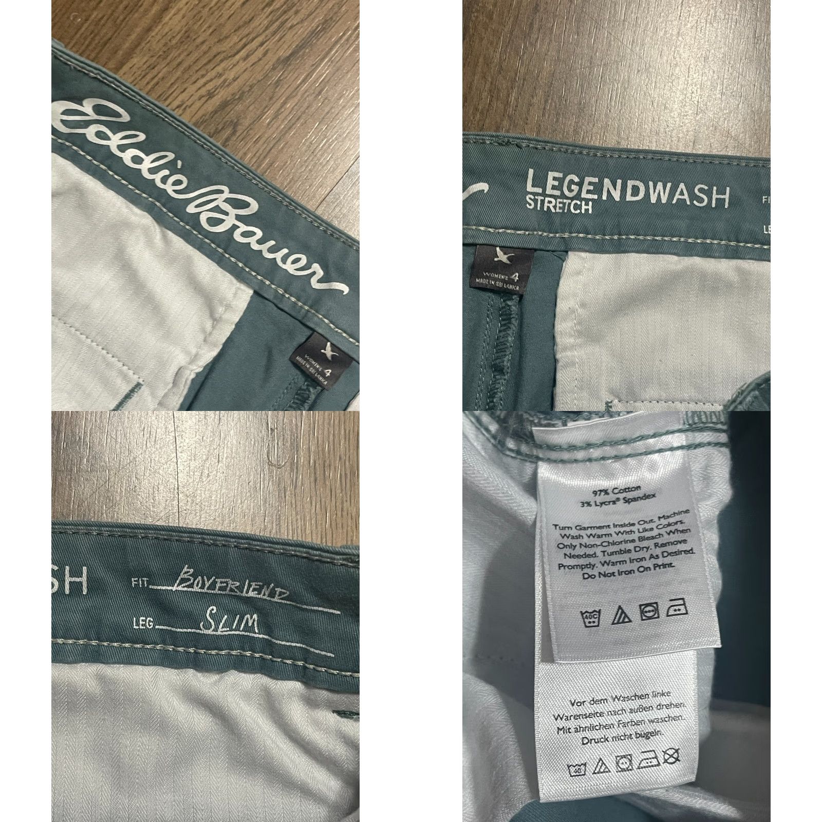Eddie Bauer Eddie Bauer Jeans Women's Size 4 Legendwash Stretch Boyfriend Slim Pockets Green 28.5in Inseam Regular Size Type Womens Pants/Jeans Size 27" / US 4 / IT 40 - 8 Thumbnail