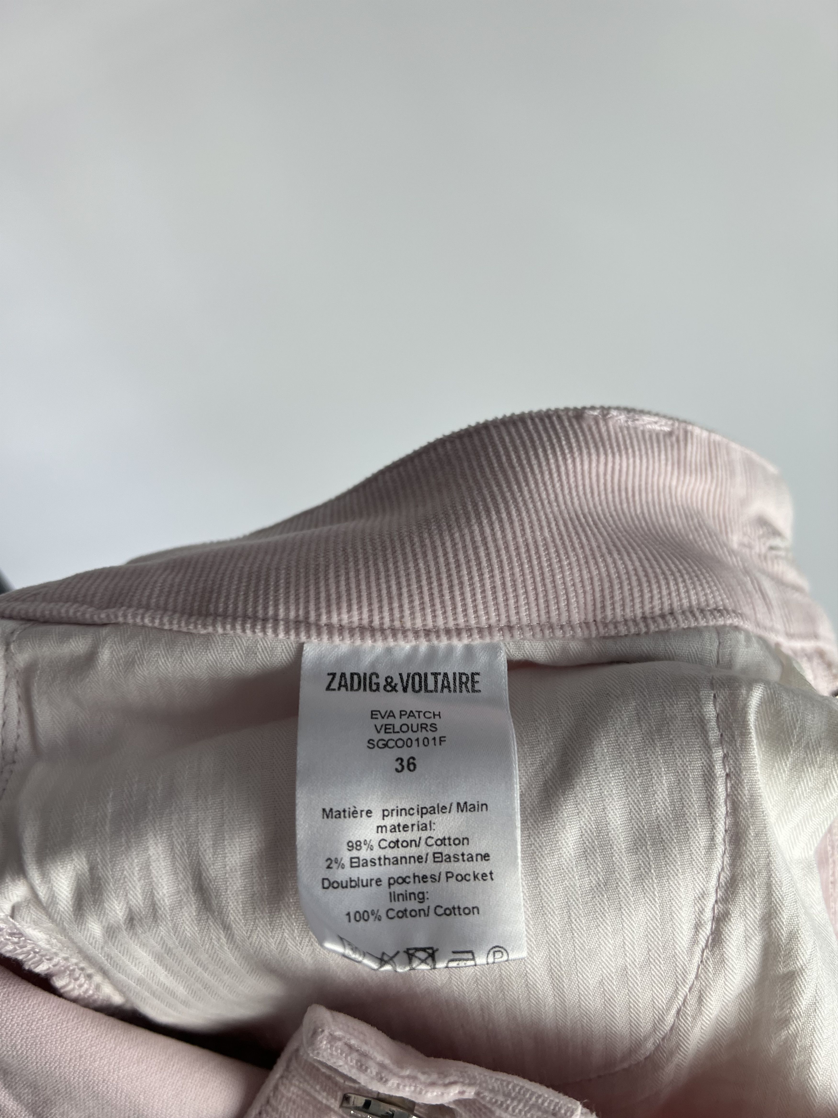 Zadig & Voltaire Zadig & Voltaire Women's Pink Corduroy Velours Pants Size 36 Size 27" / US 4 / IT 40 - 12 Thumbnail