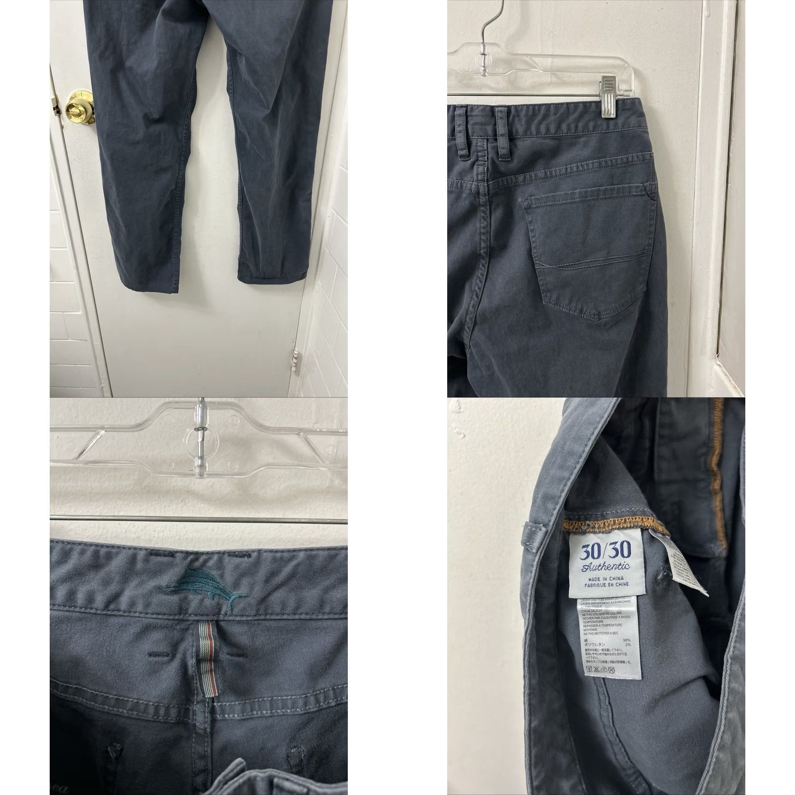 Tommy Bahama Tommy Bahama Authentic Chino Pants Mens 30x28 Navy Straight Leg Marlin Stretch Size US 30 / EU 46 - 8 Thumbnail