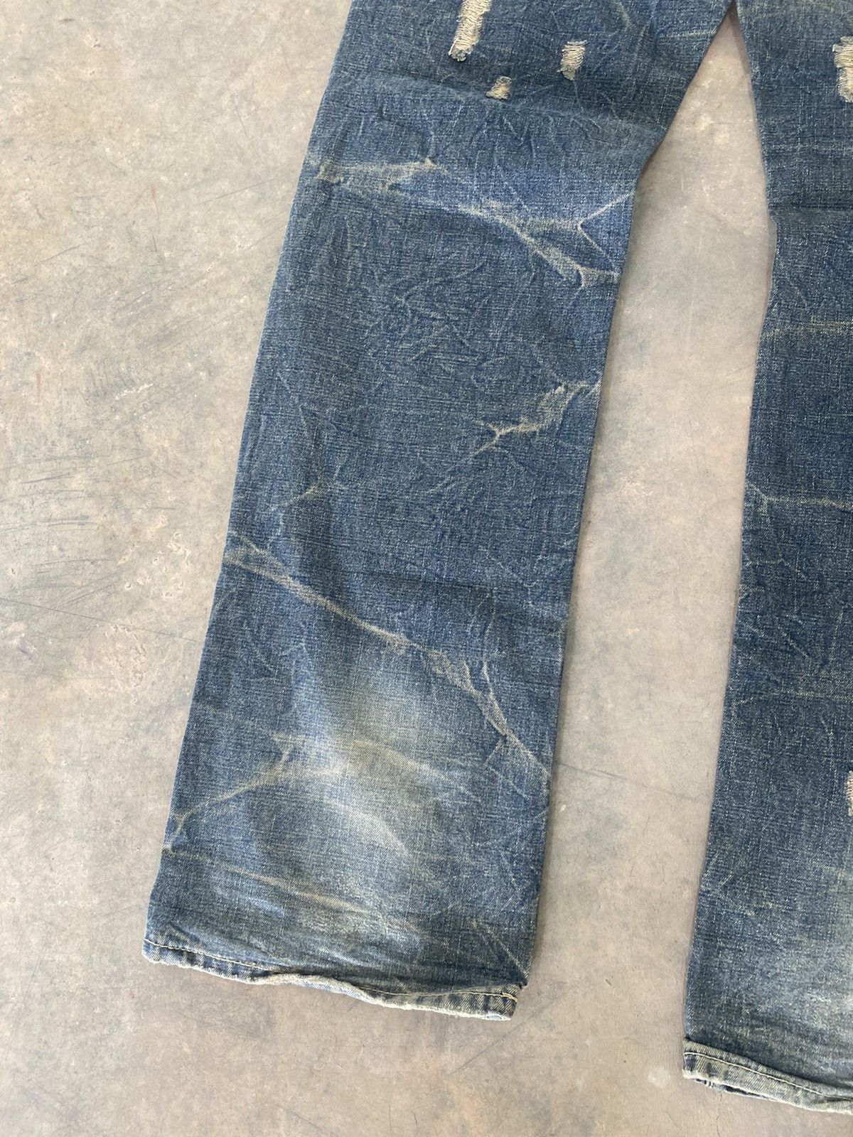 Hysteric Glamour Sick☠️ DS Claw Flare Jeans Distressed Punk Grunge Gothic Lgb Size US 31 - 11 Thumbnail