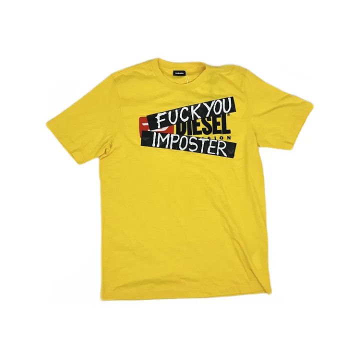 Diesel Diesel Yellow Graphic Short Sleeve Tee 0079 Size US M / EU 48-50 / 2 - 1 Thumbnail