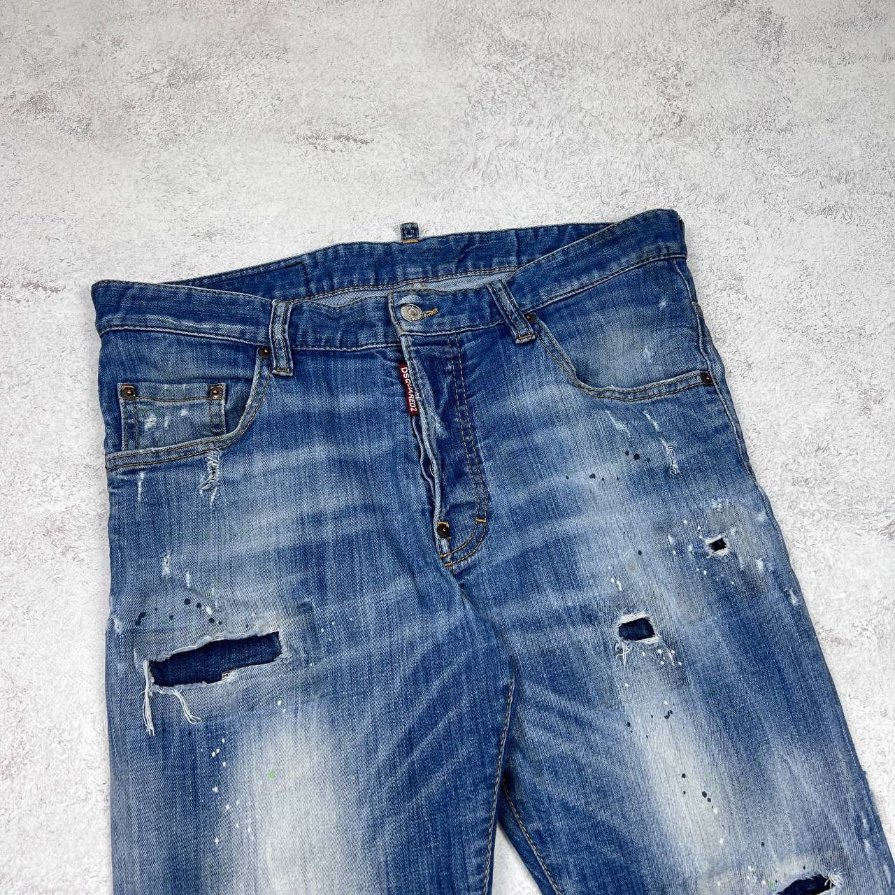 Dsquared2 DSQUARED2 Jeans Distressed Ripped Paint Splatter Slim Fit Size US 34 / EU 50 - 2 Thumbnail