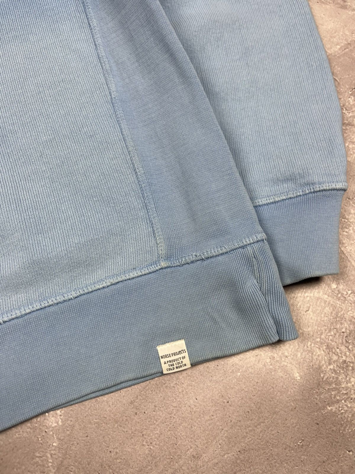 Norse Projects Mens Norse Project Vorm Brushed Indigo Crewneck Sweatshirt Size US M / EU 48-50 / 2 - 3 Thumbnail