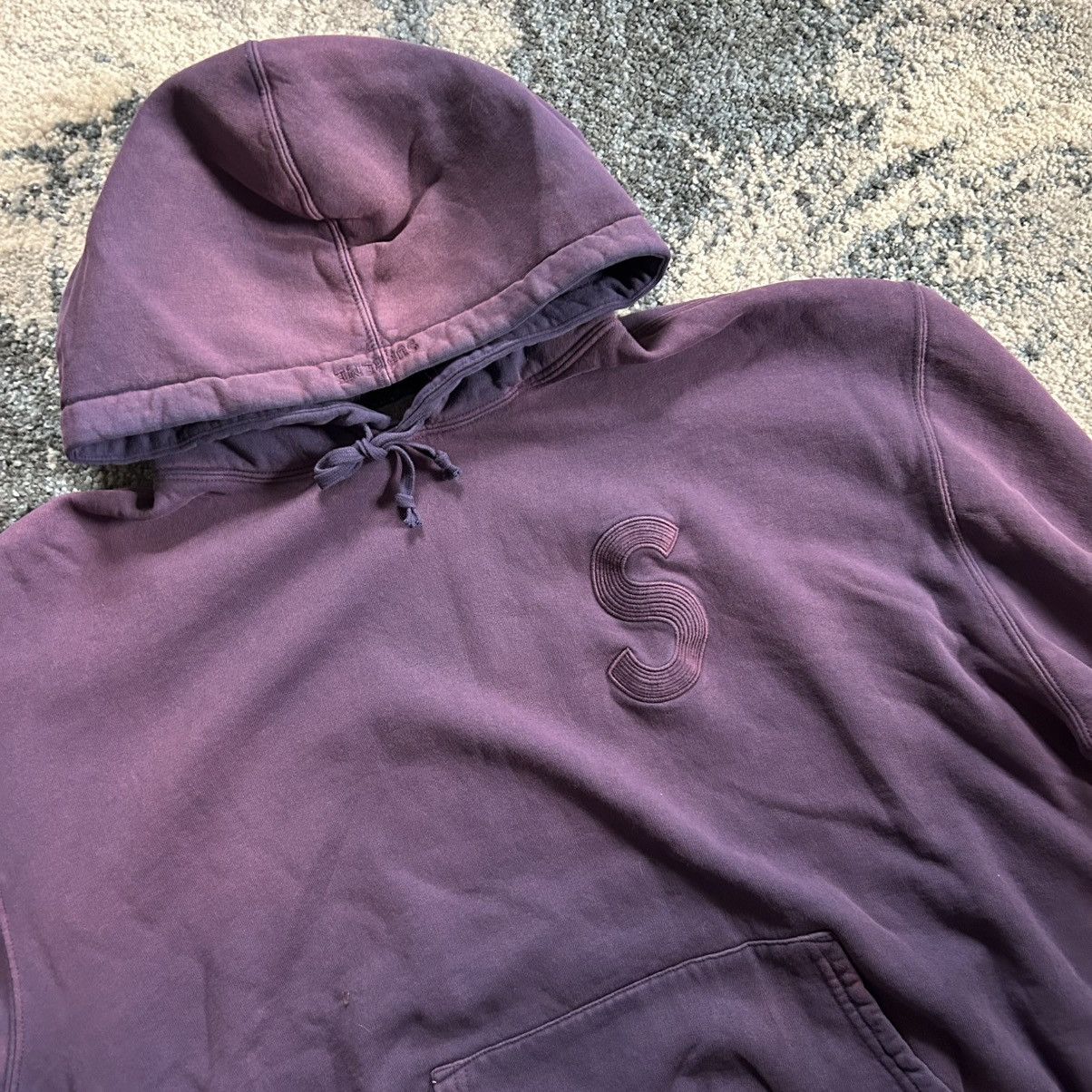 Supreme 2023 OVERDYED S LOGO HOODED SWEATSHiRT MiDWEiGHT FLEECE 