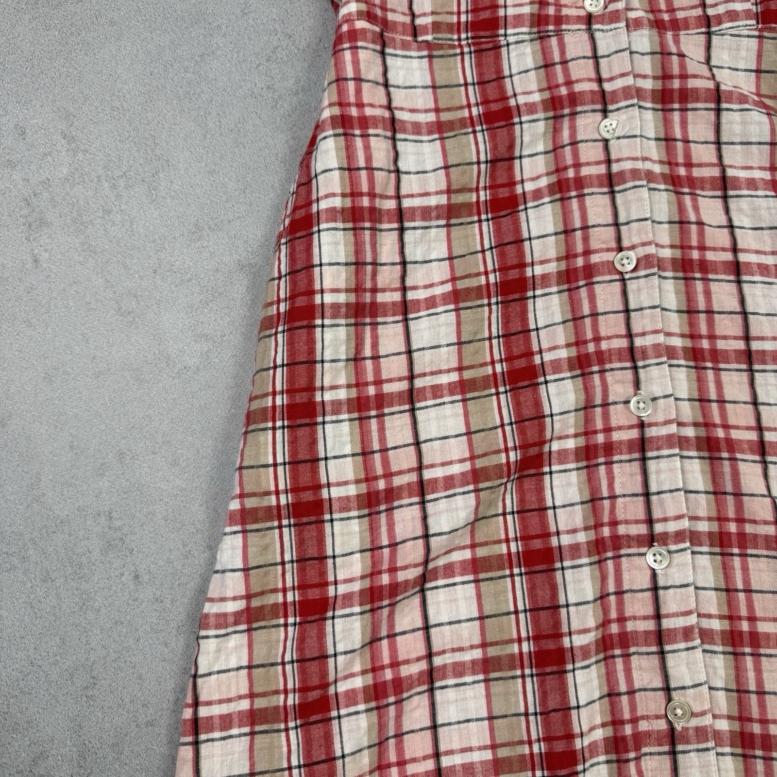 Vintage BRORA 100% Cotton Gingham Lined Chelsea Collar Dress Size 6 Size XS / US 0-2 / IT 36-38 - 10 Thumbnail